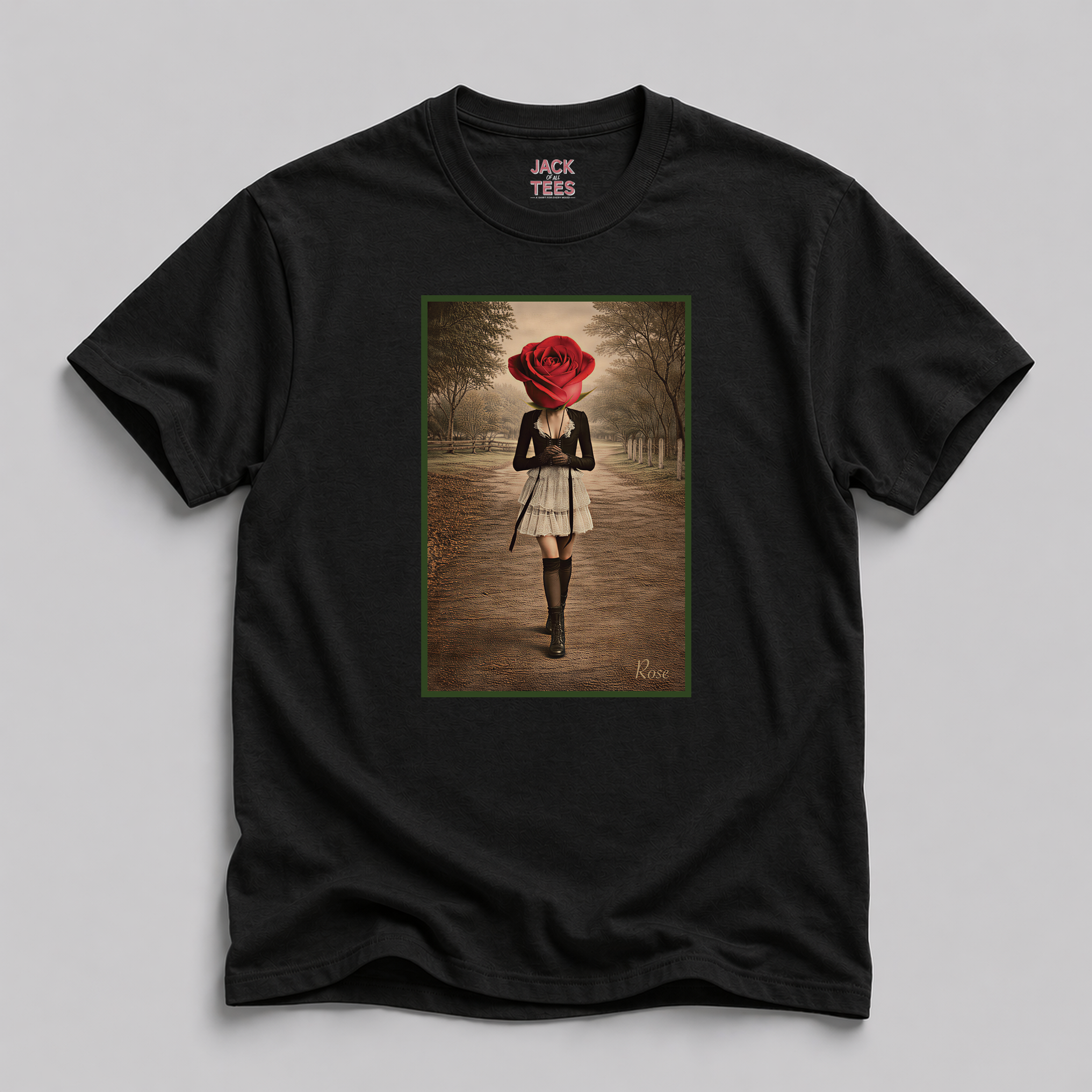 Lady Rose Portrait T-Shirt
