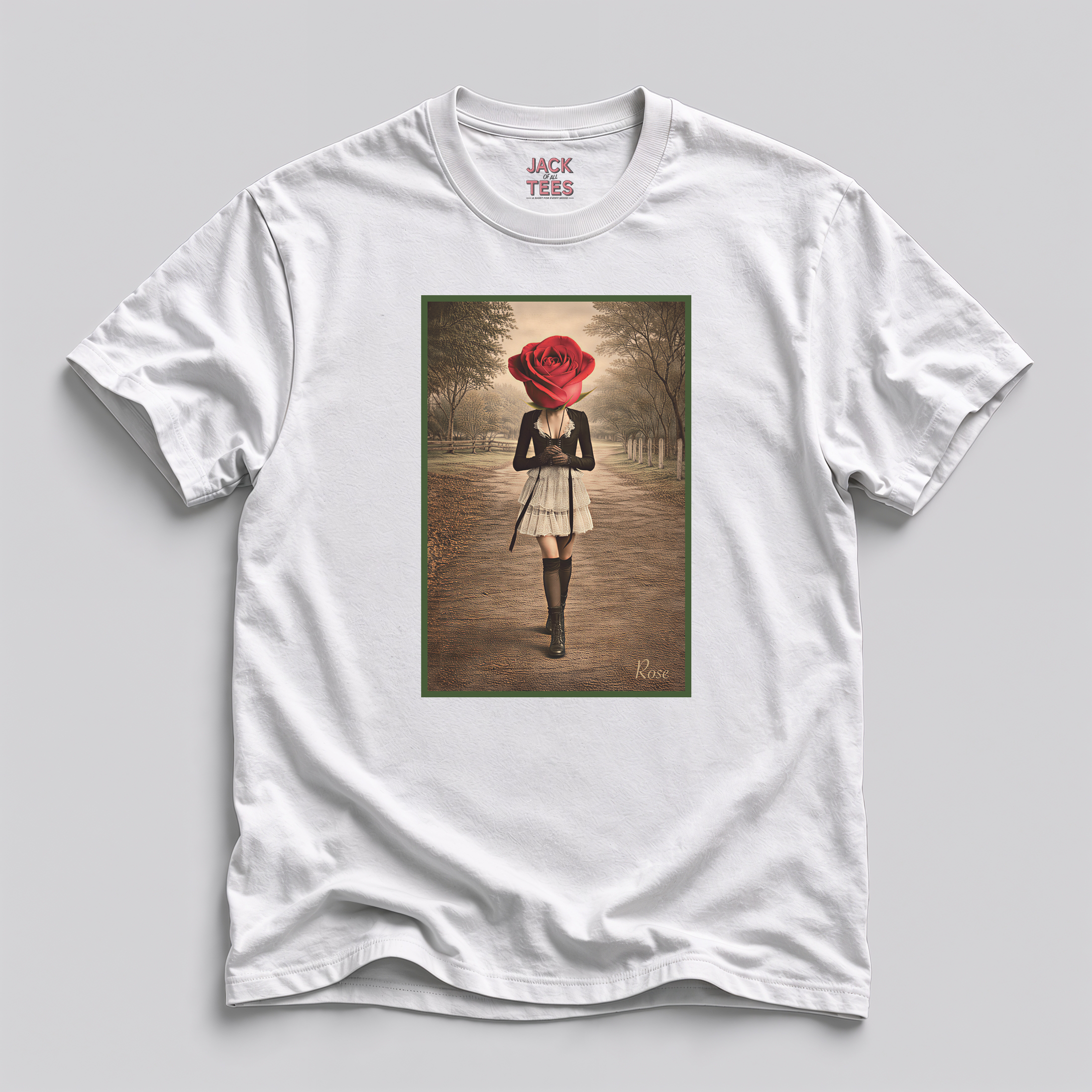 Lady Rose Portrait T-Shirt