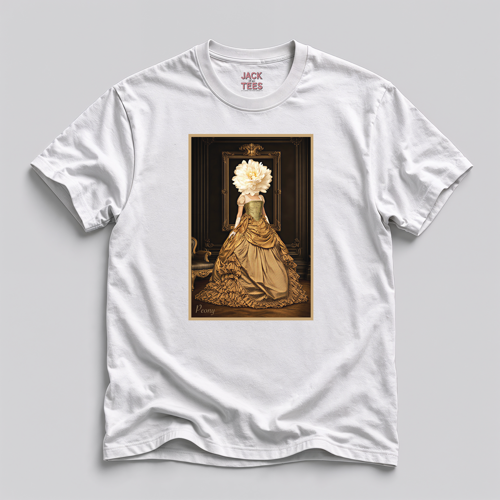 Lady Peony Portrait T-Shirt