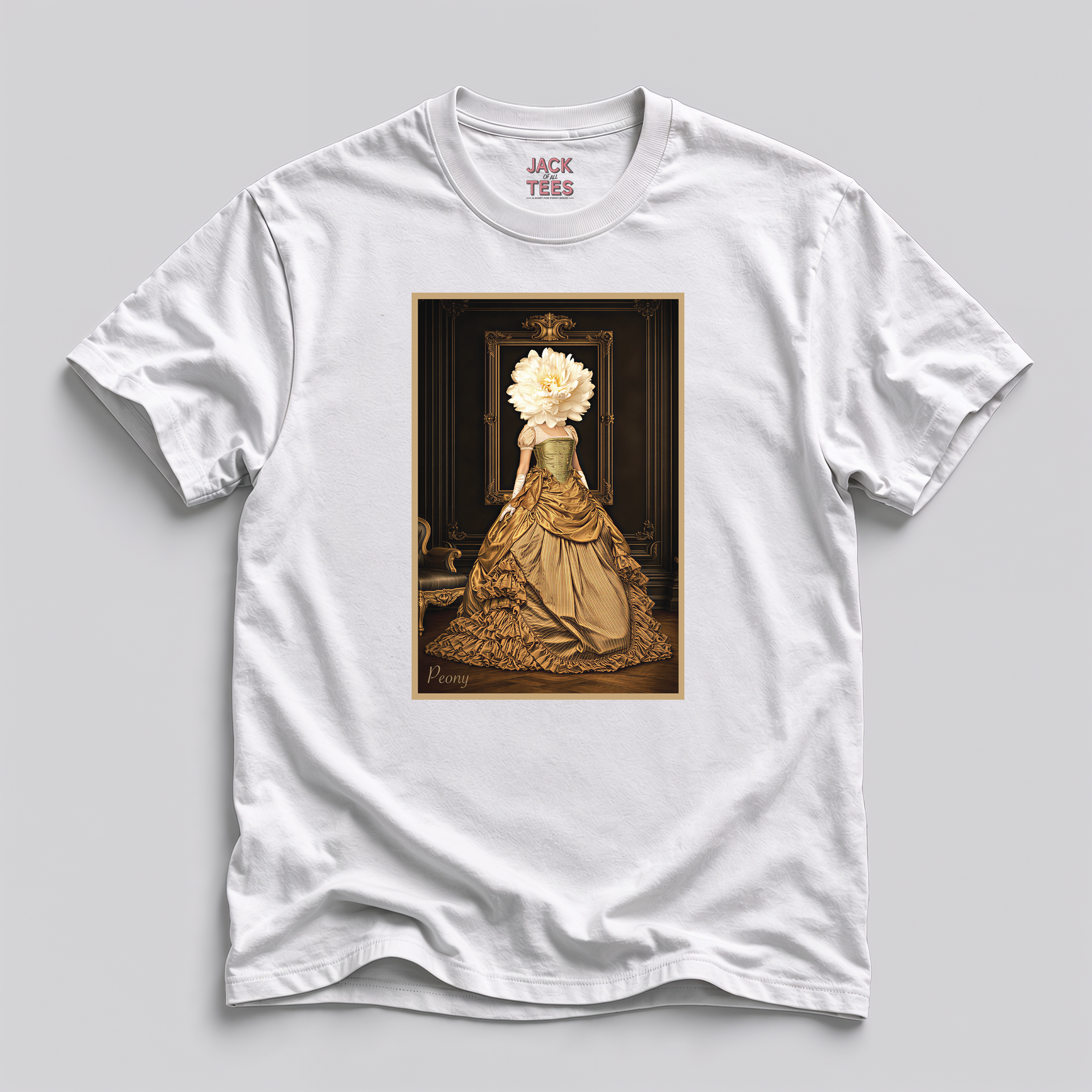 Lady Peony Portrait T-Shirt