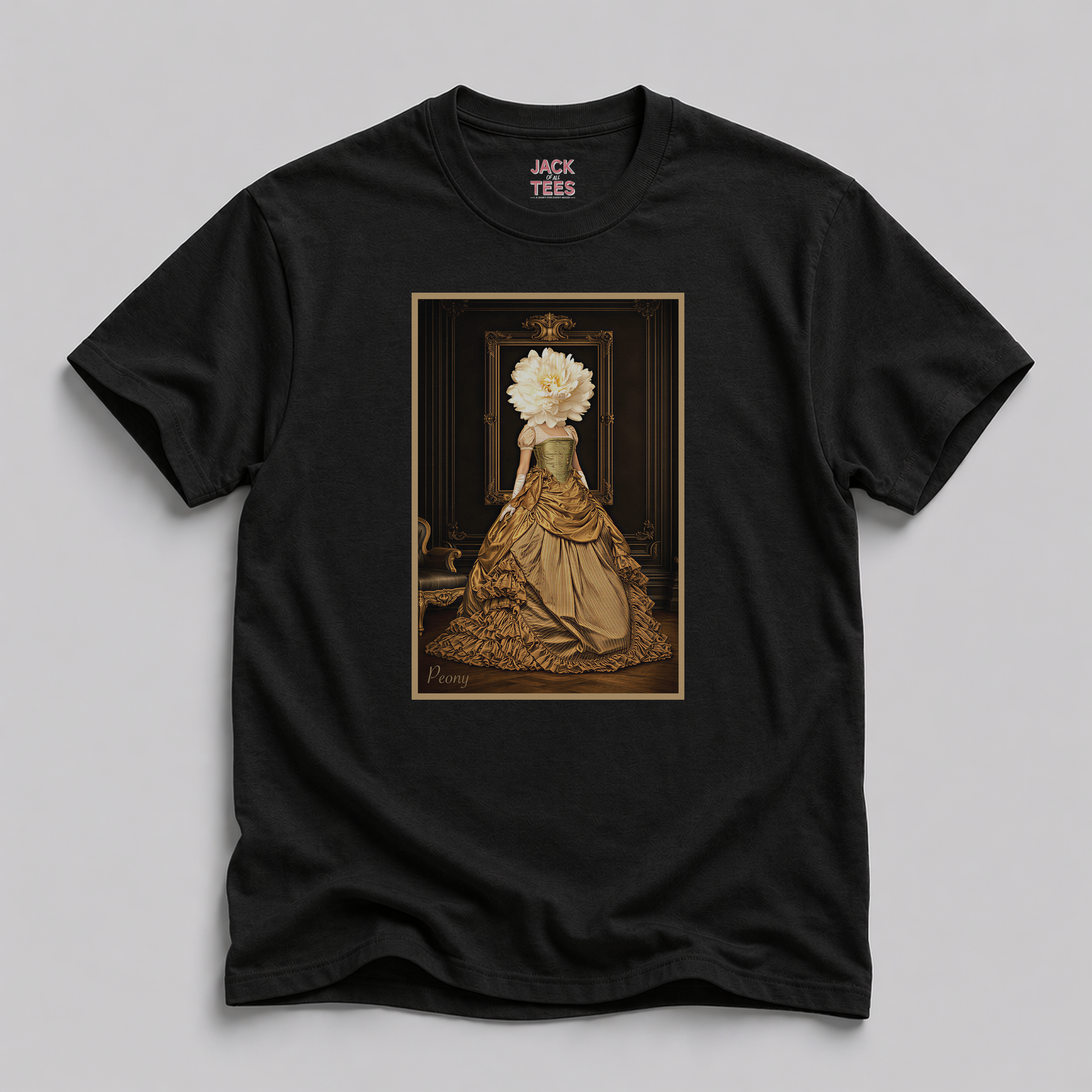 Lady Peony Portrait T-Shirt