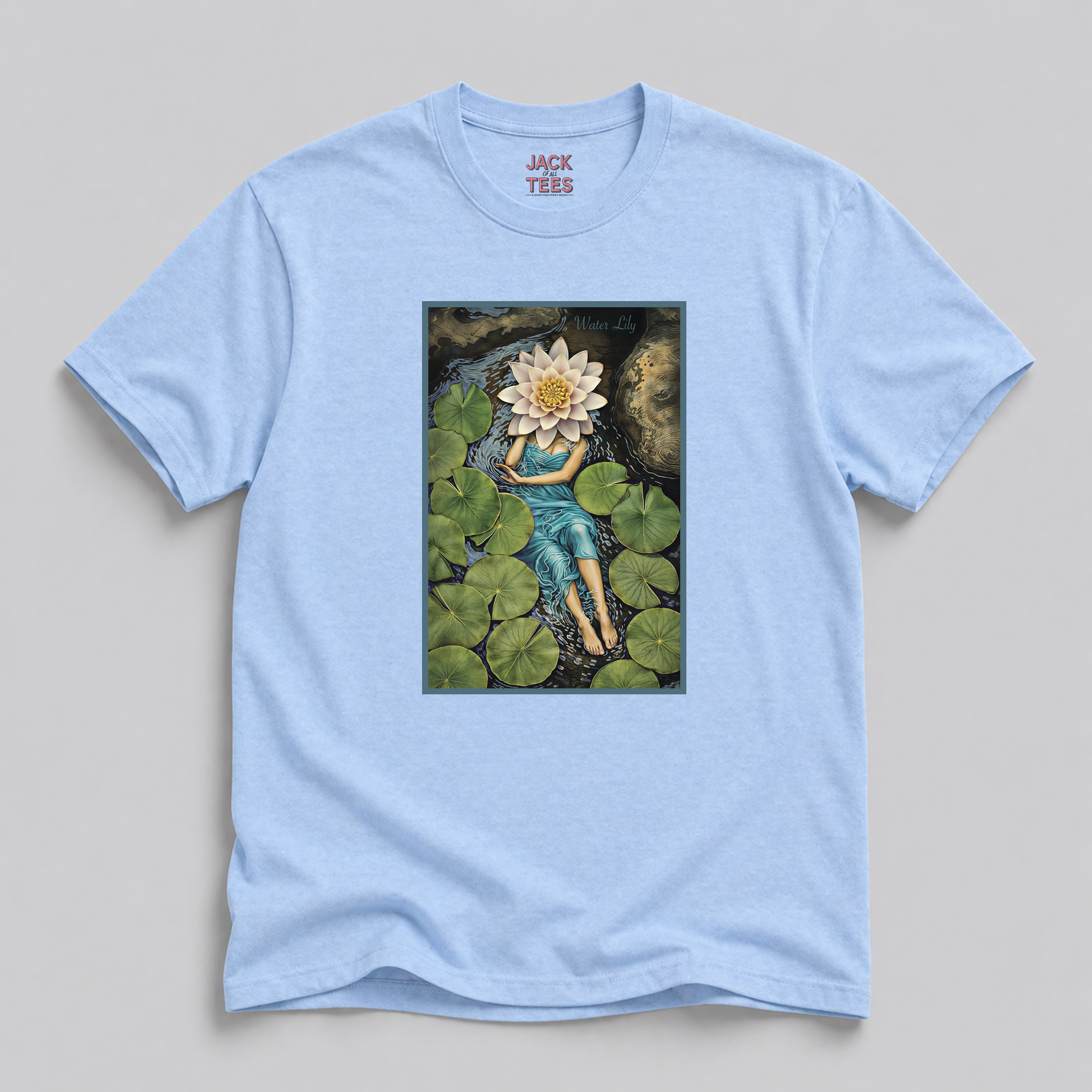 Lady Water Lily Portrait T-Shirt