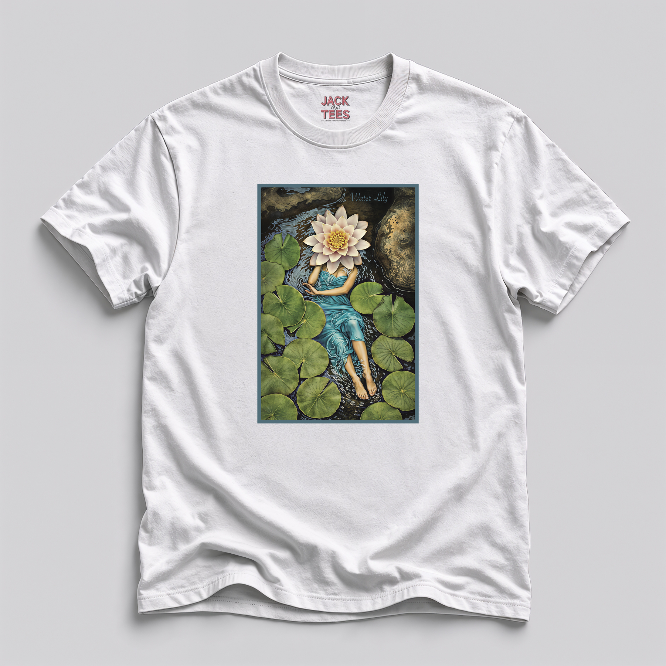 Lady Water Lily Portrait T-Shirt