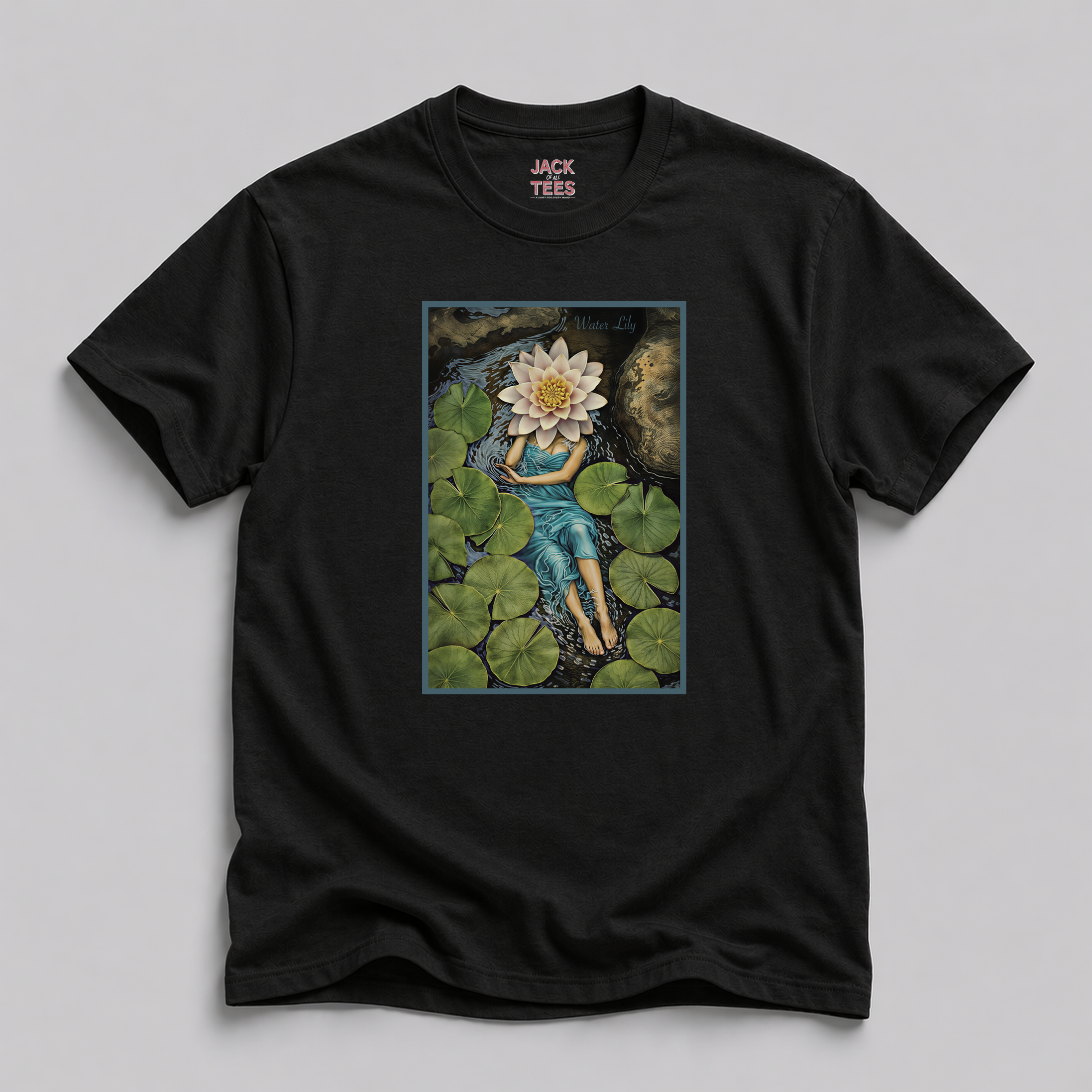 Lady Water Lily Portrait T-Shirt