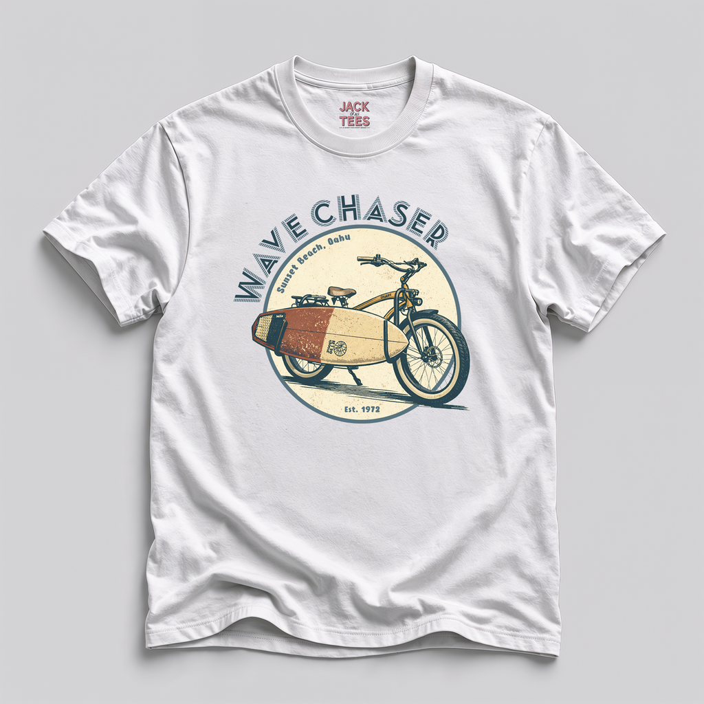 Wave Chaser Bicycle Surfboard T-Shirt