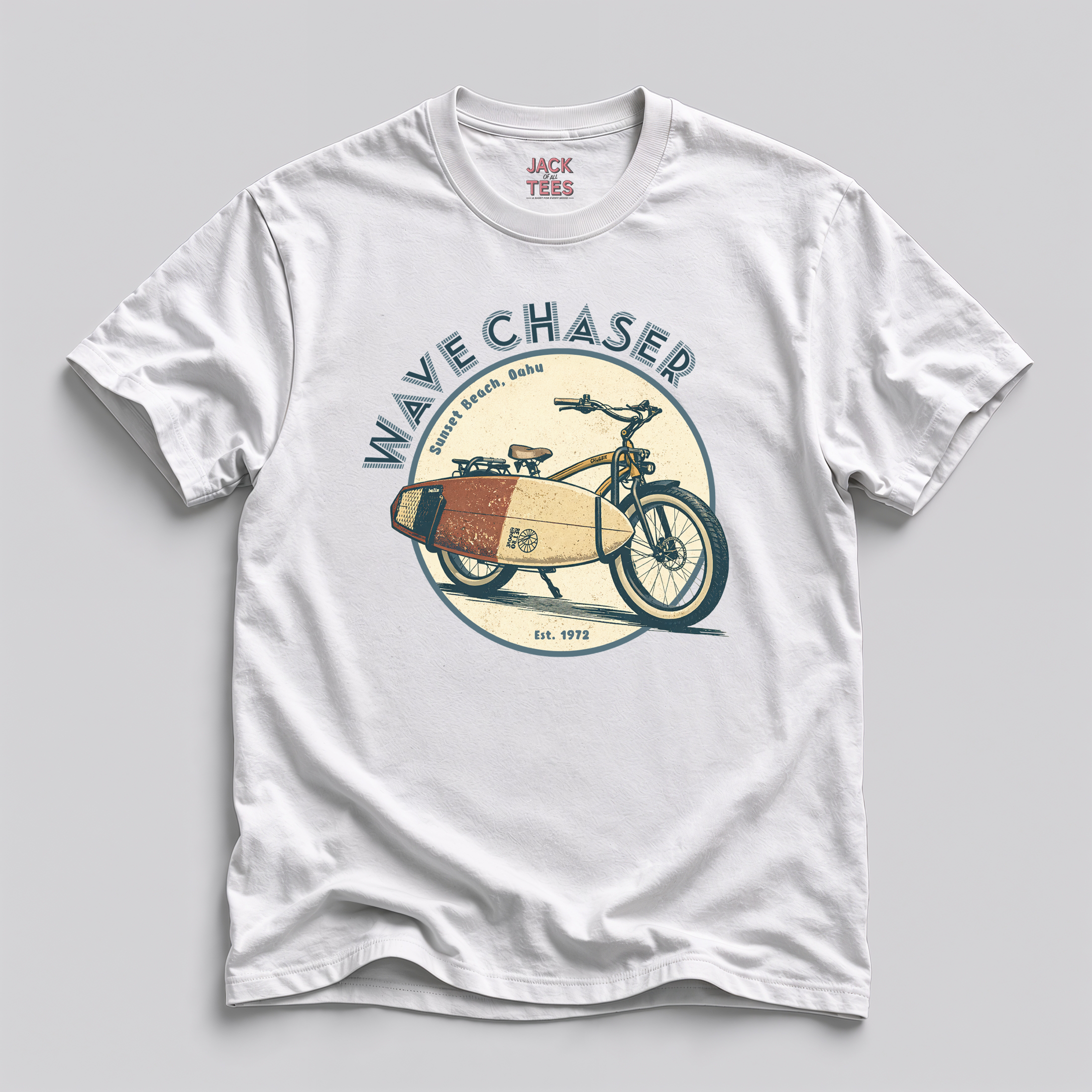 Wave Chaser Bicycle Surfboard T-Shirt