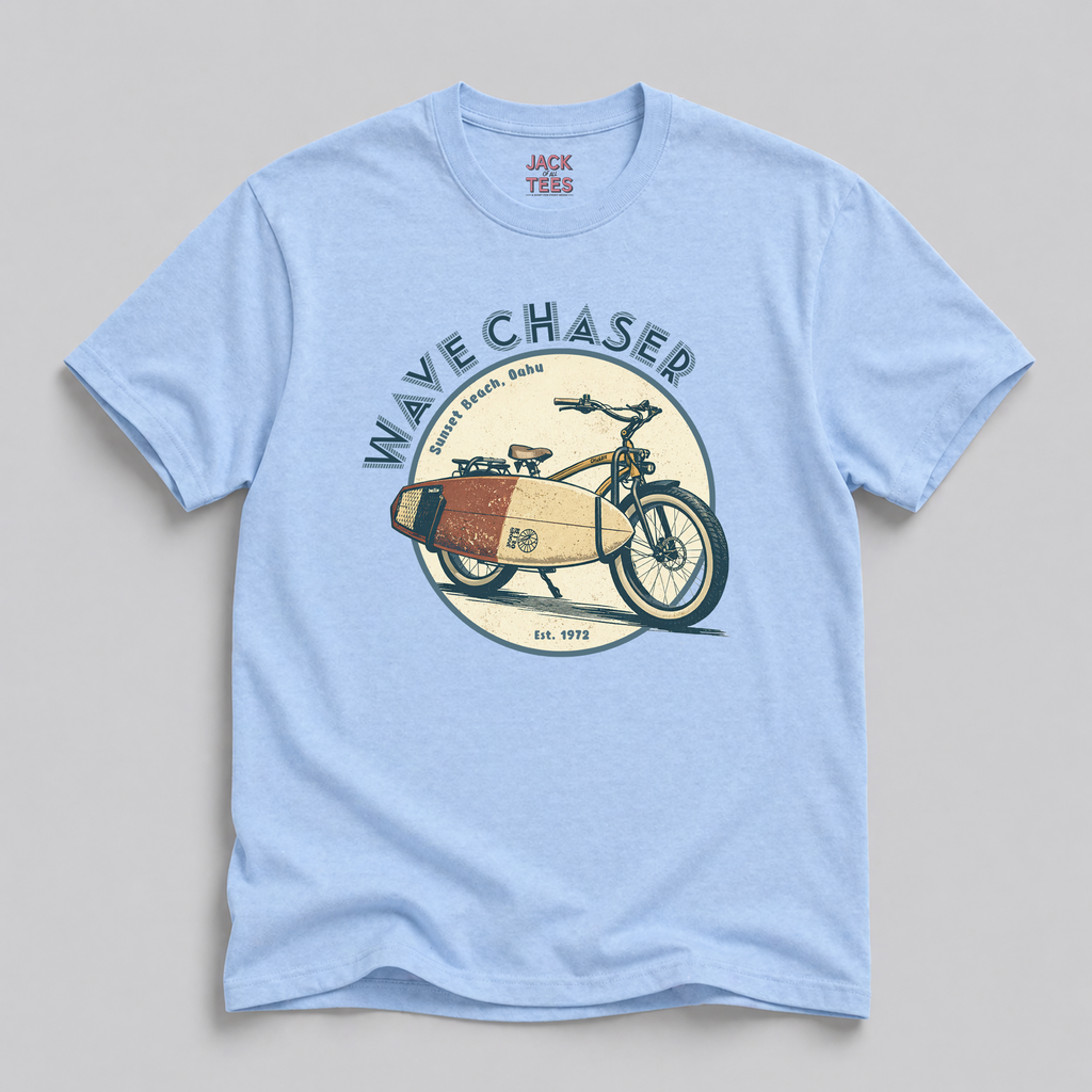 Wave Chaser Bicycle Surfboard T-Shirt
