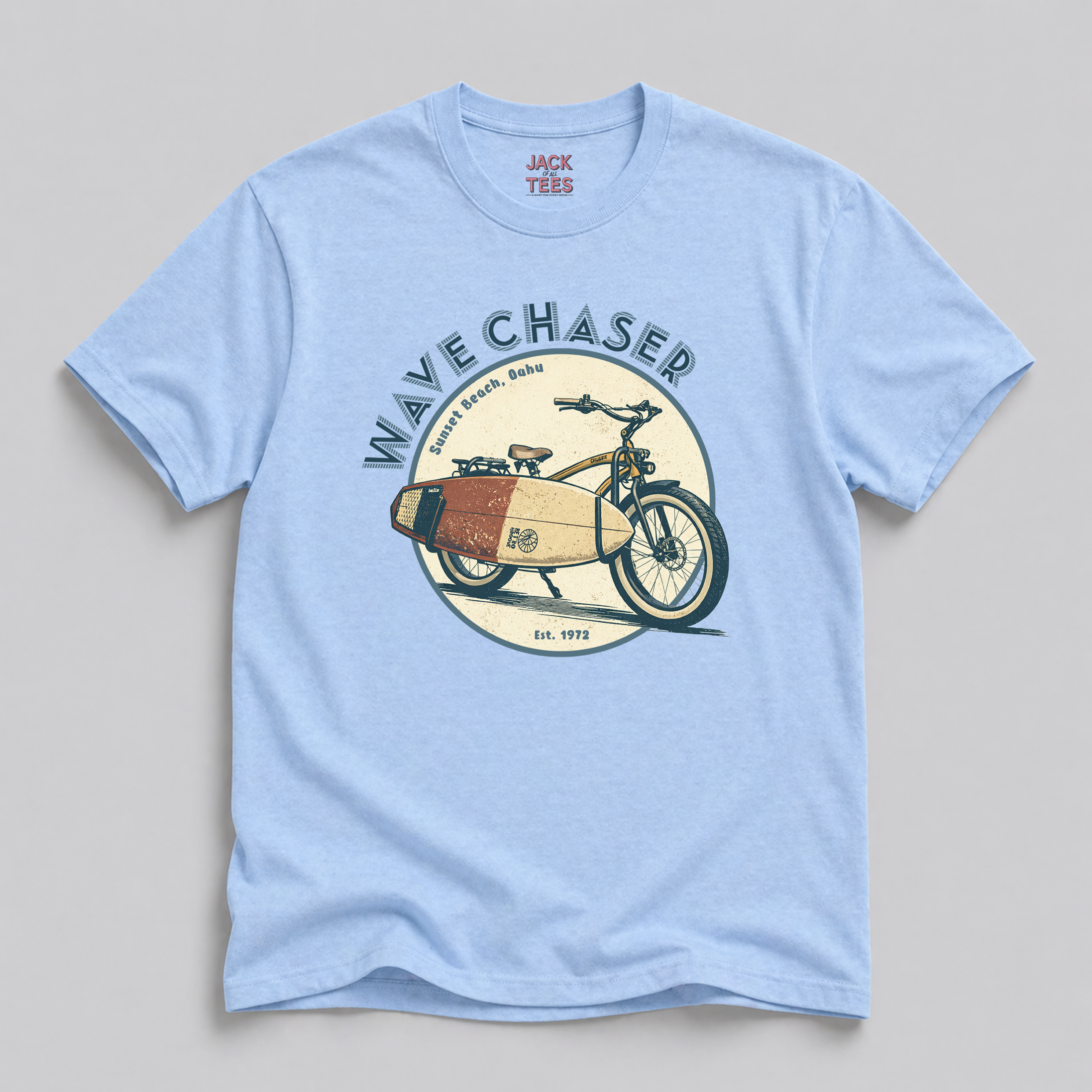 Wave Chaser Bicycle Surfboard T-Shirt