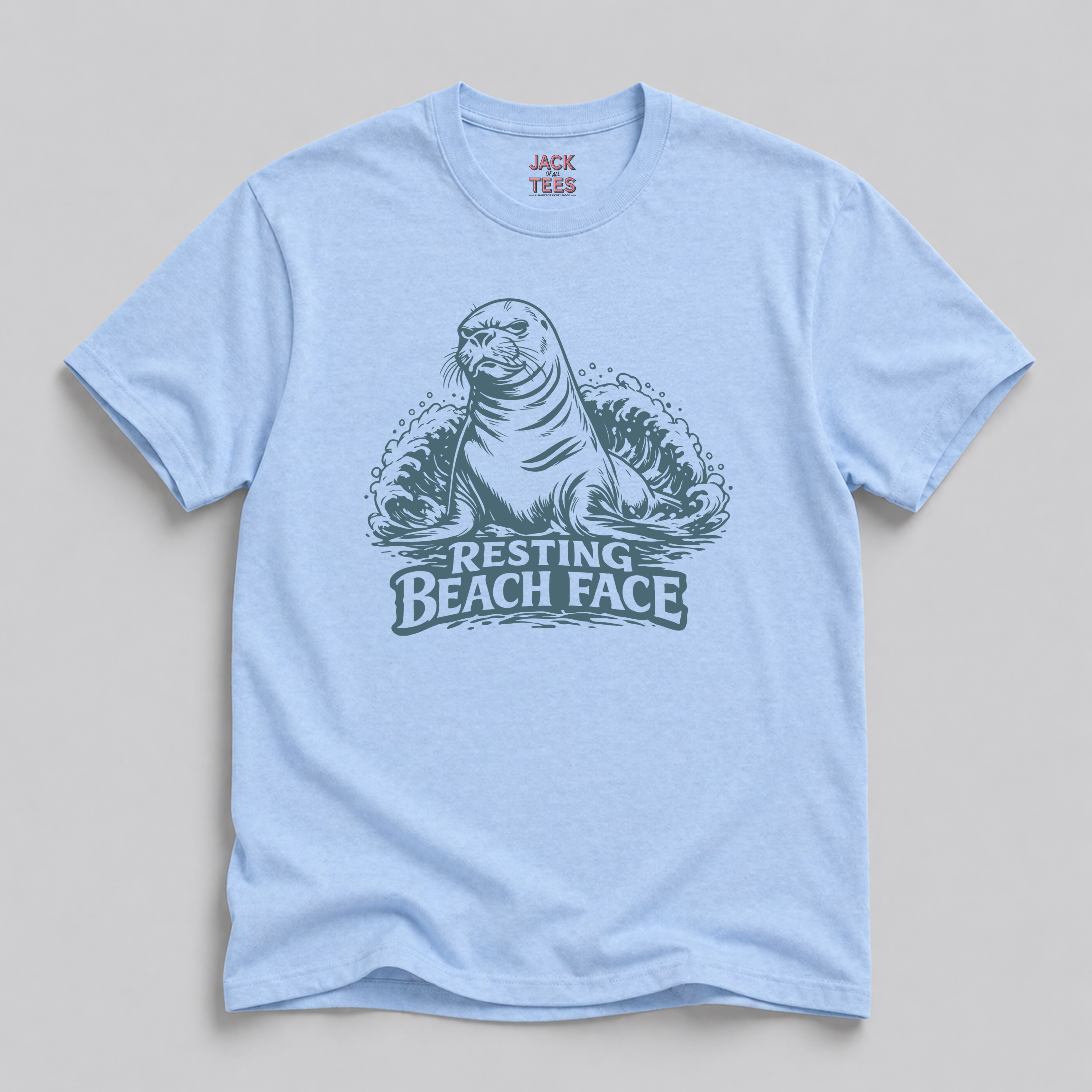 Resting Beach Face Seal T-Shirt