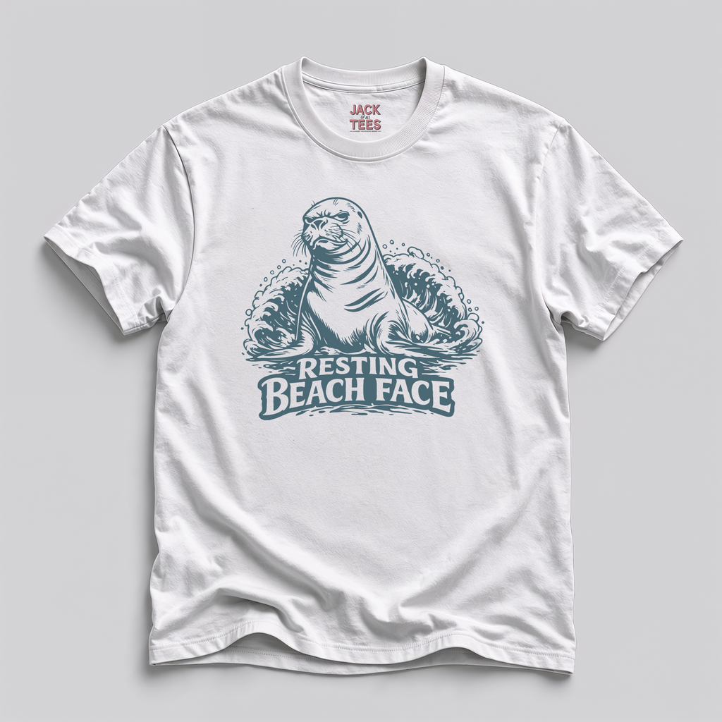 Resting Beach Face Seal T-Shirt