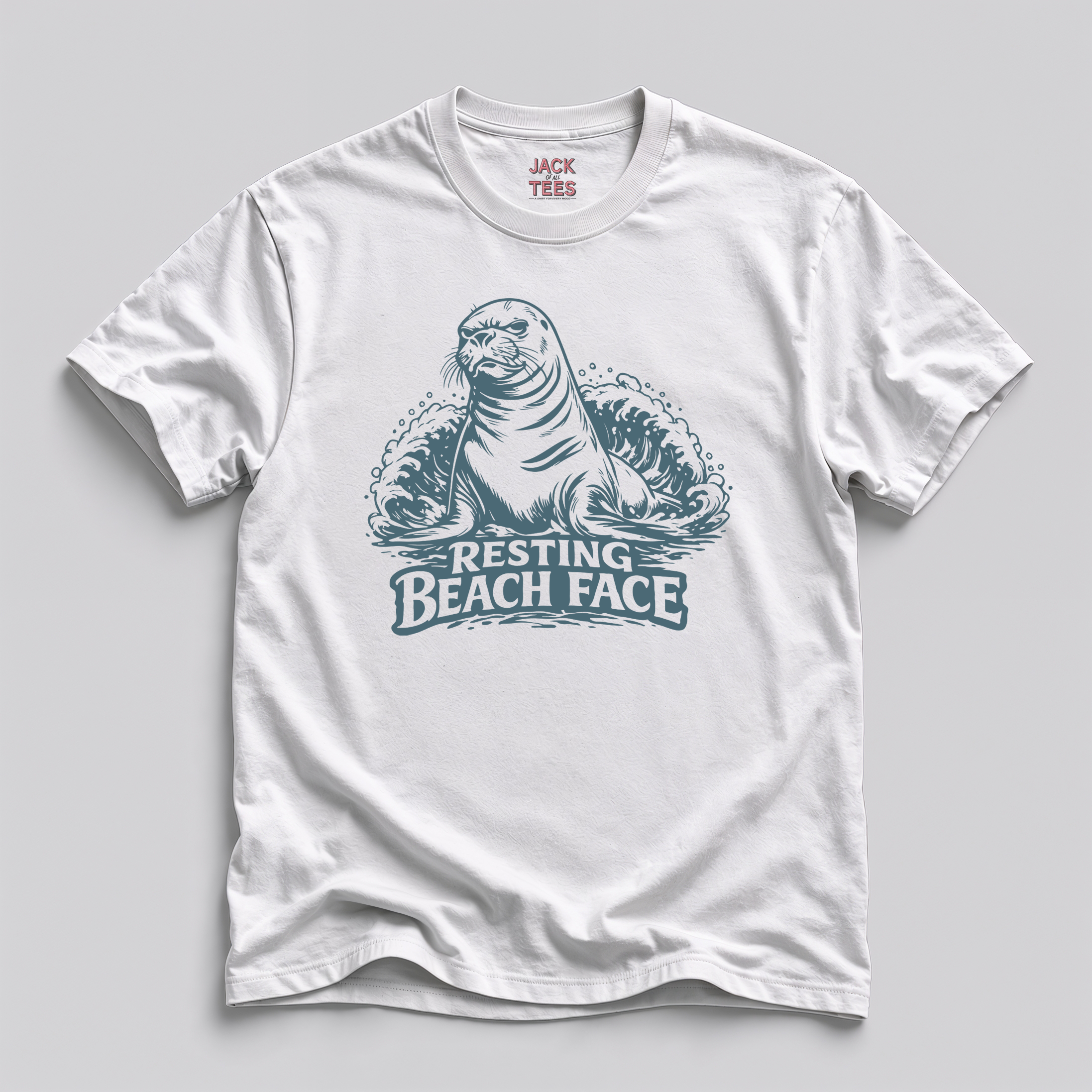 Resting Beach Face Seal T-Shirt
