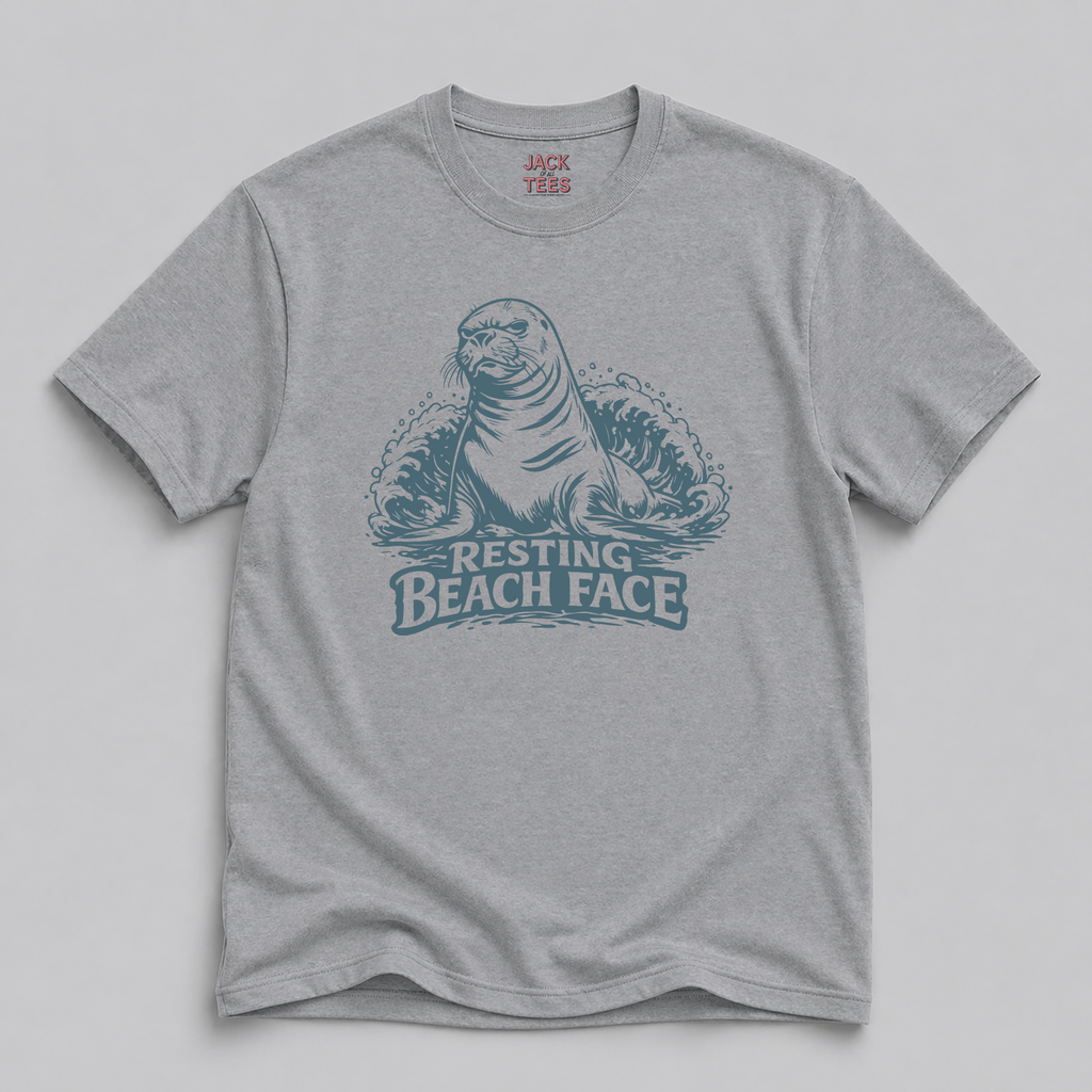 Resting Beach Face Seal T-Shirt