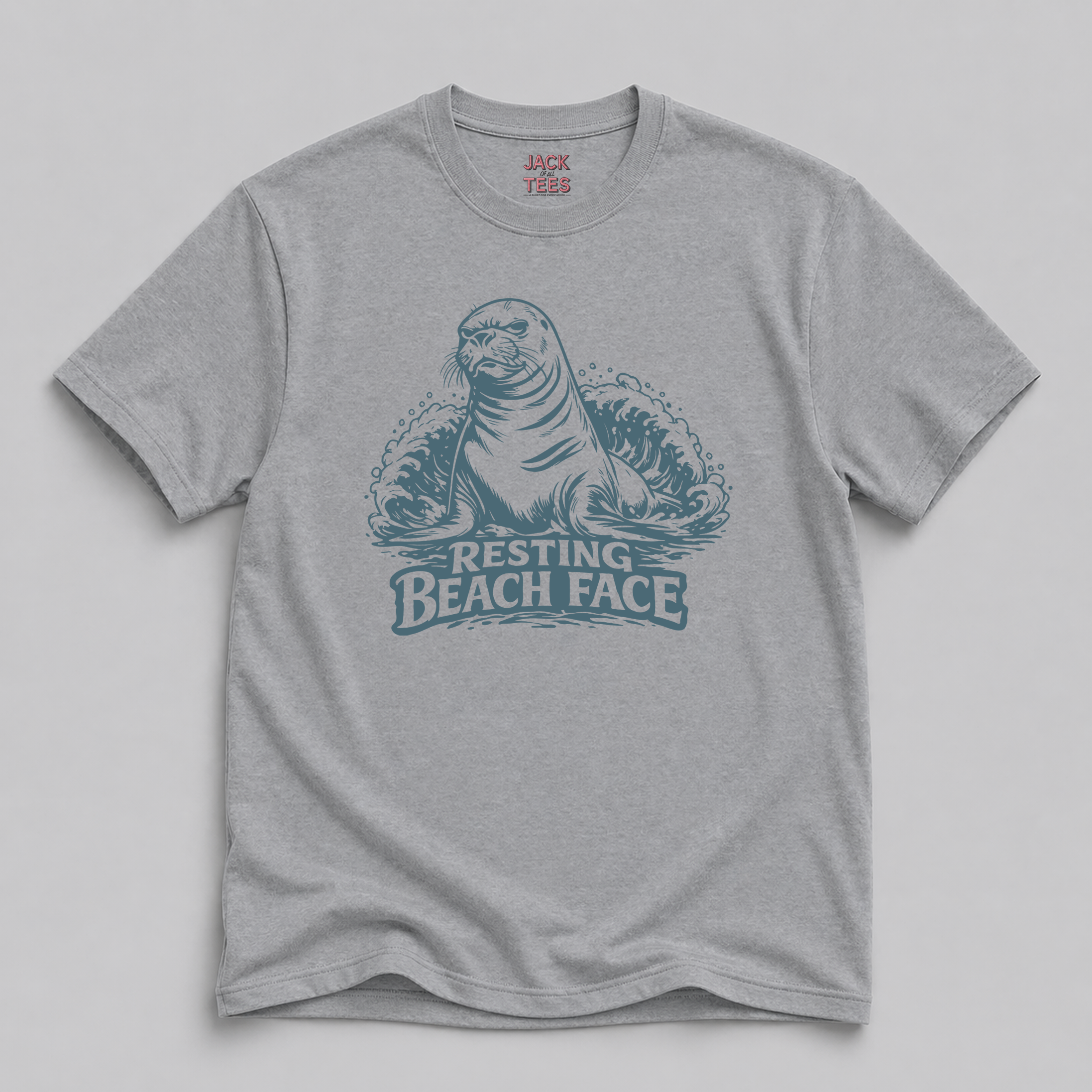 Resting Beach Face Seal T-Shirt