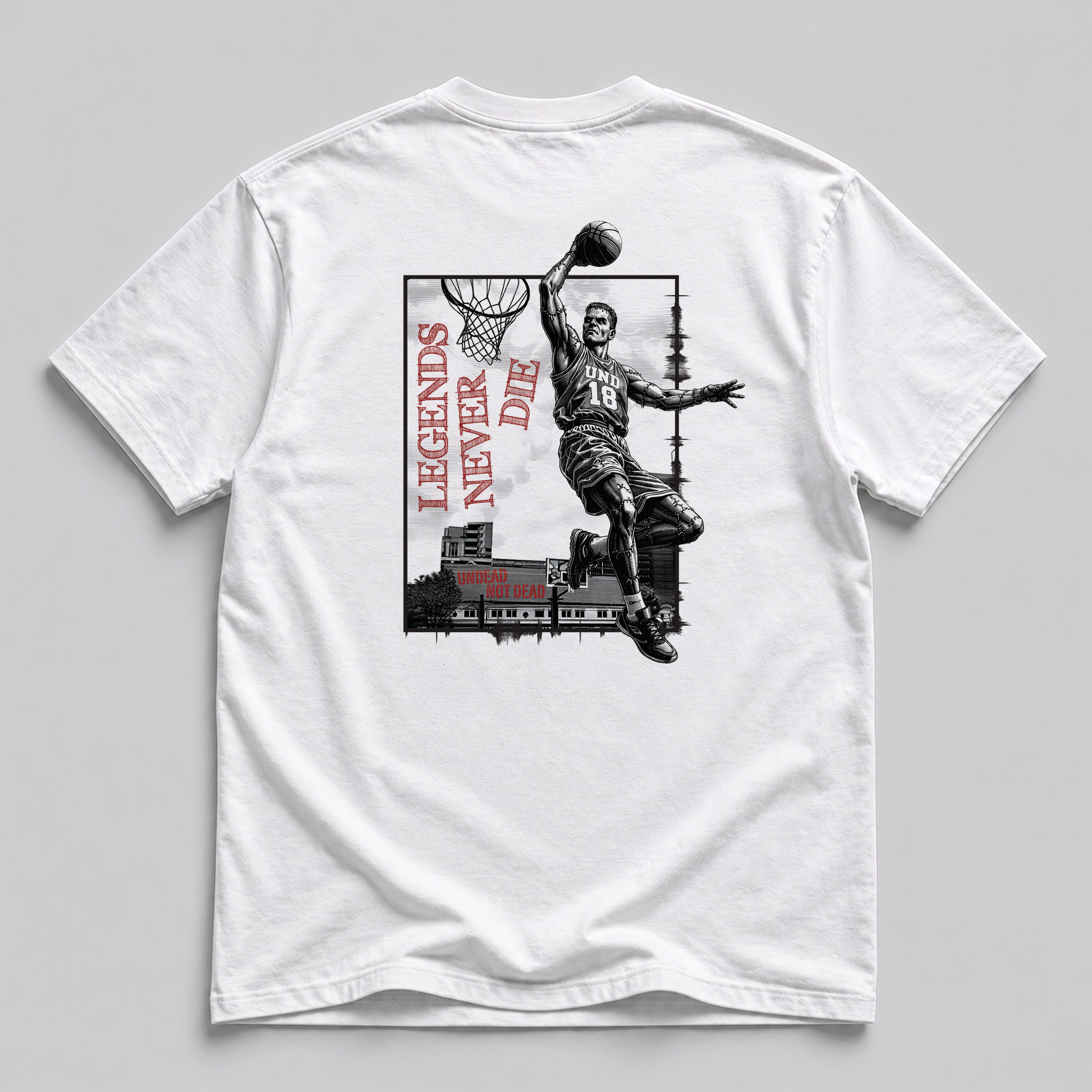 Undead Not Dead Frankenstein Basketball T-Shirt