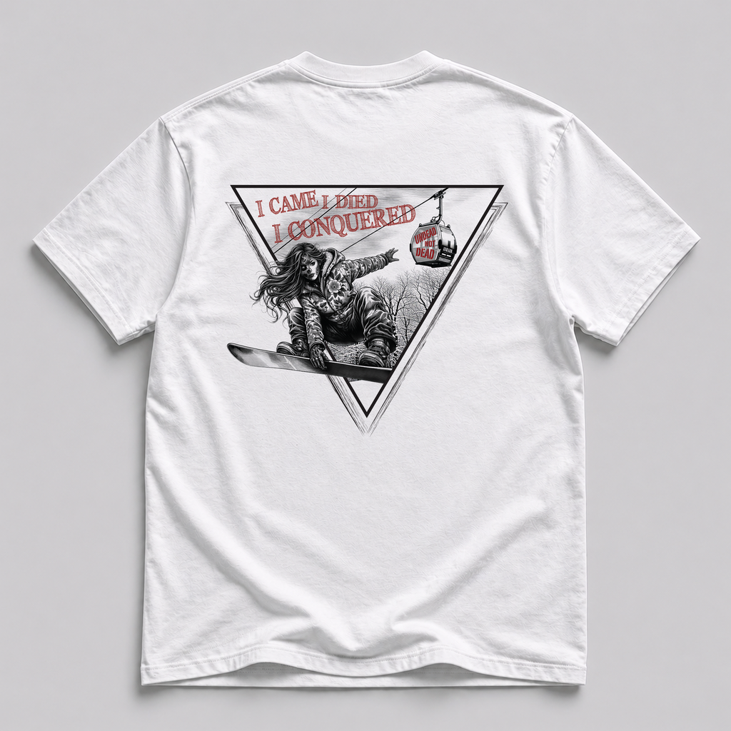 Undead Not Dead Zombie Snowboarder T-Shirt