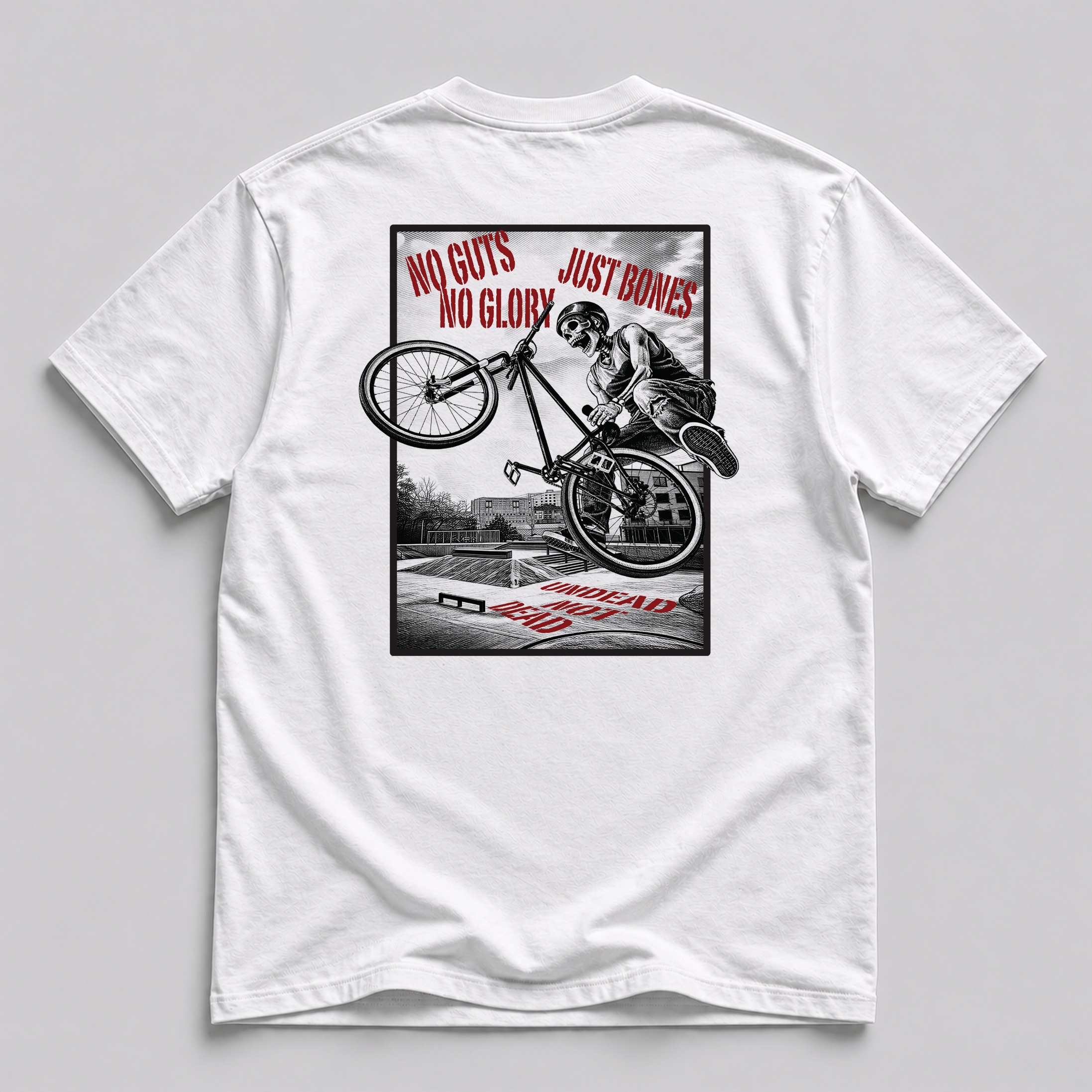 Undead Not Dead Skeleton BMX Rider T-Shirt
