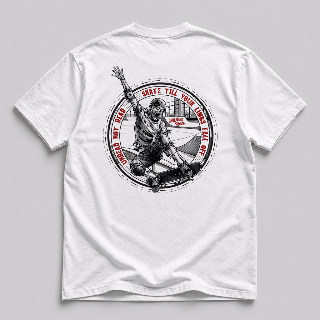 Undead Not Dead Zombie Skateboarder T-Shirt