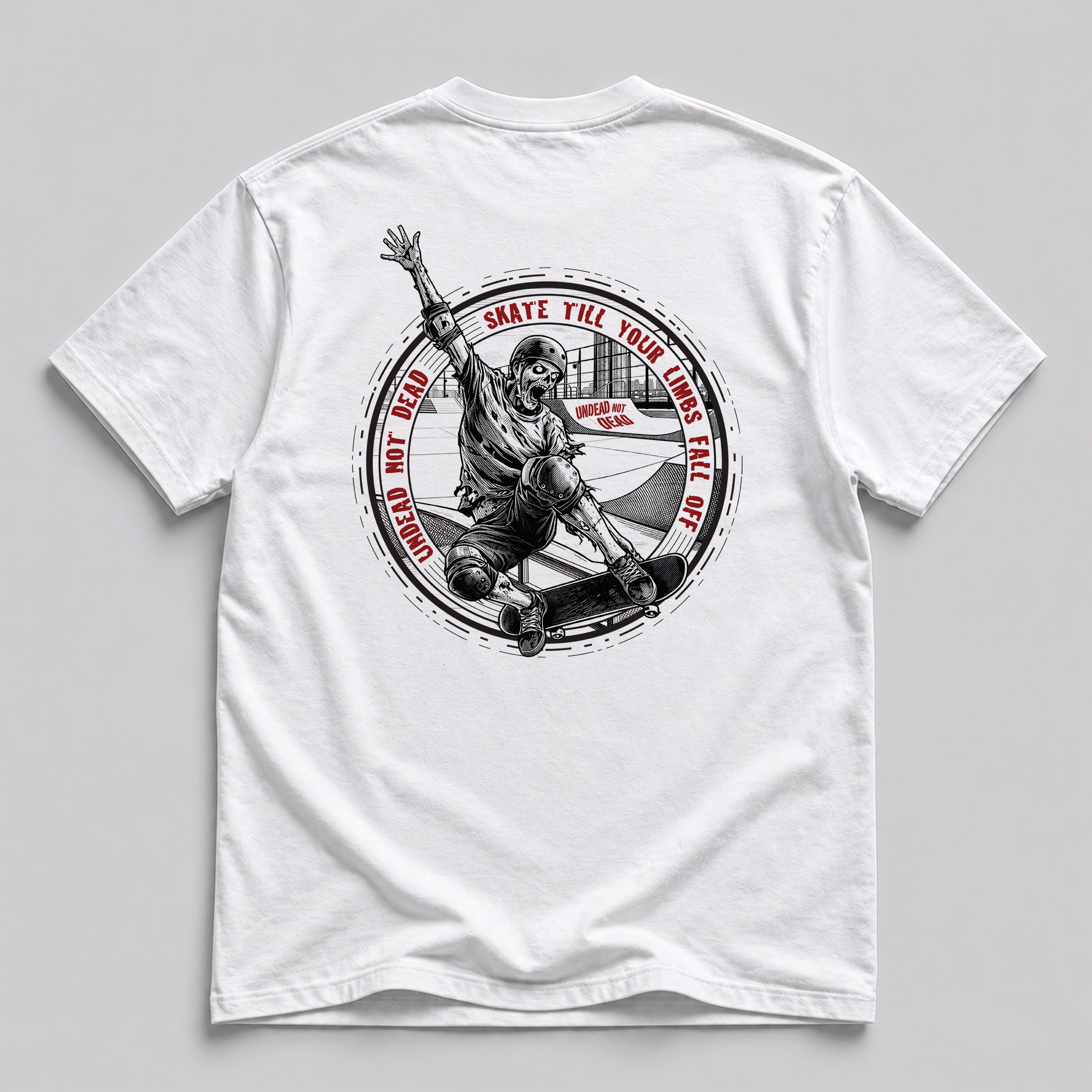 Undead Not Dead Zombie Skateboarder T-Shirt