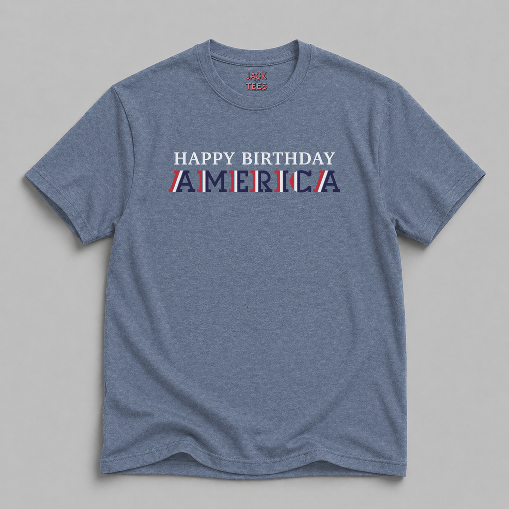Patriotic 4th of July Happy Birthday America T-Shirt