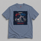 Happy 4th of July Patriotic Chopper Motorcycle T-Shirt