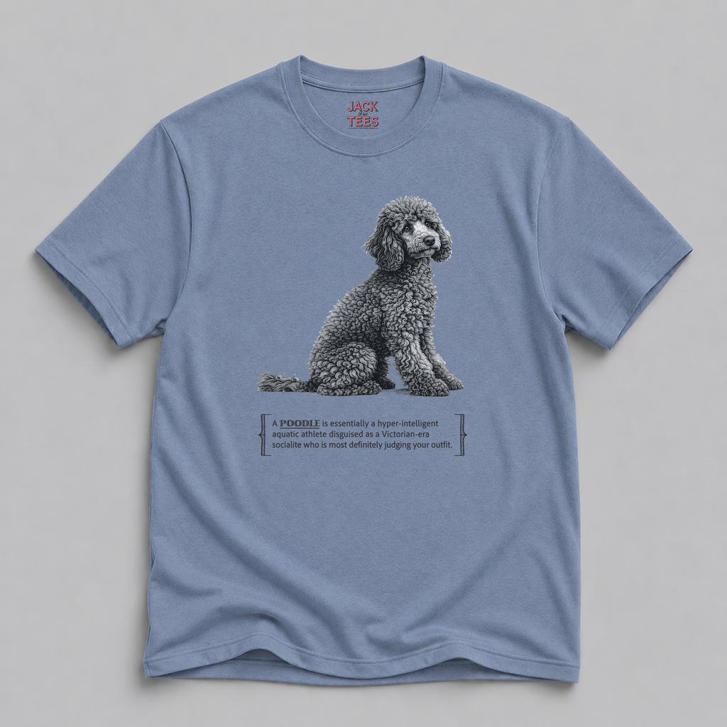 Poodle Judging Your Outfit T-Shirt — Funny Poodle Victorian Dog Tee