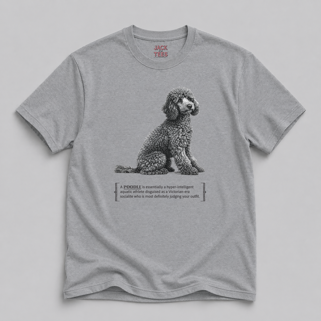 Poodle Judging Your Outfit T-Shirt — Funny Poodle Victorian Dog Tee