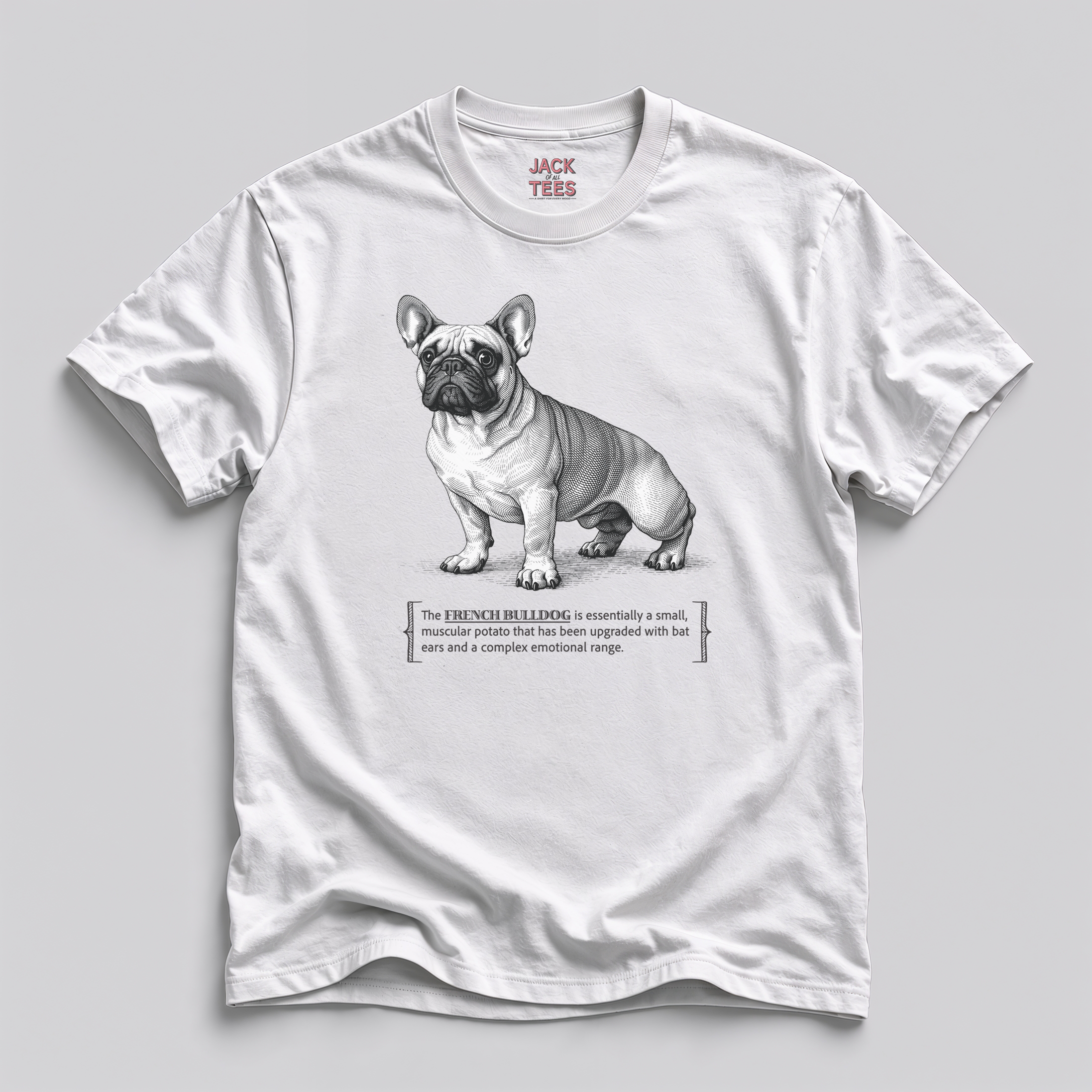 French Bulldog Tee — Cute ‘Potato with Bat Ears’ Dog Shirt