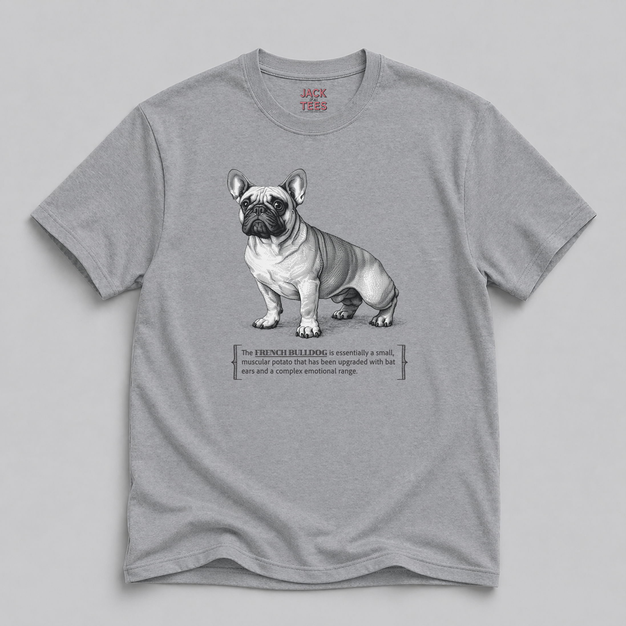 French Bulldog Tee — Cute ‘Potato with Bat Ears’ Dog Shirt