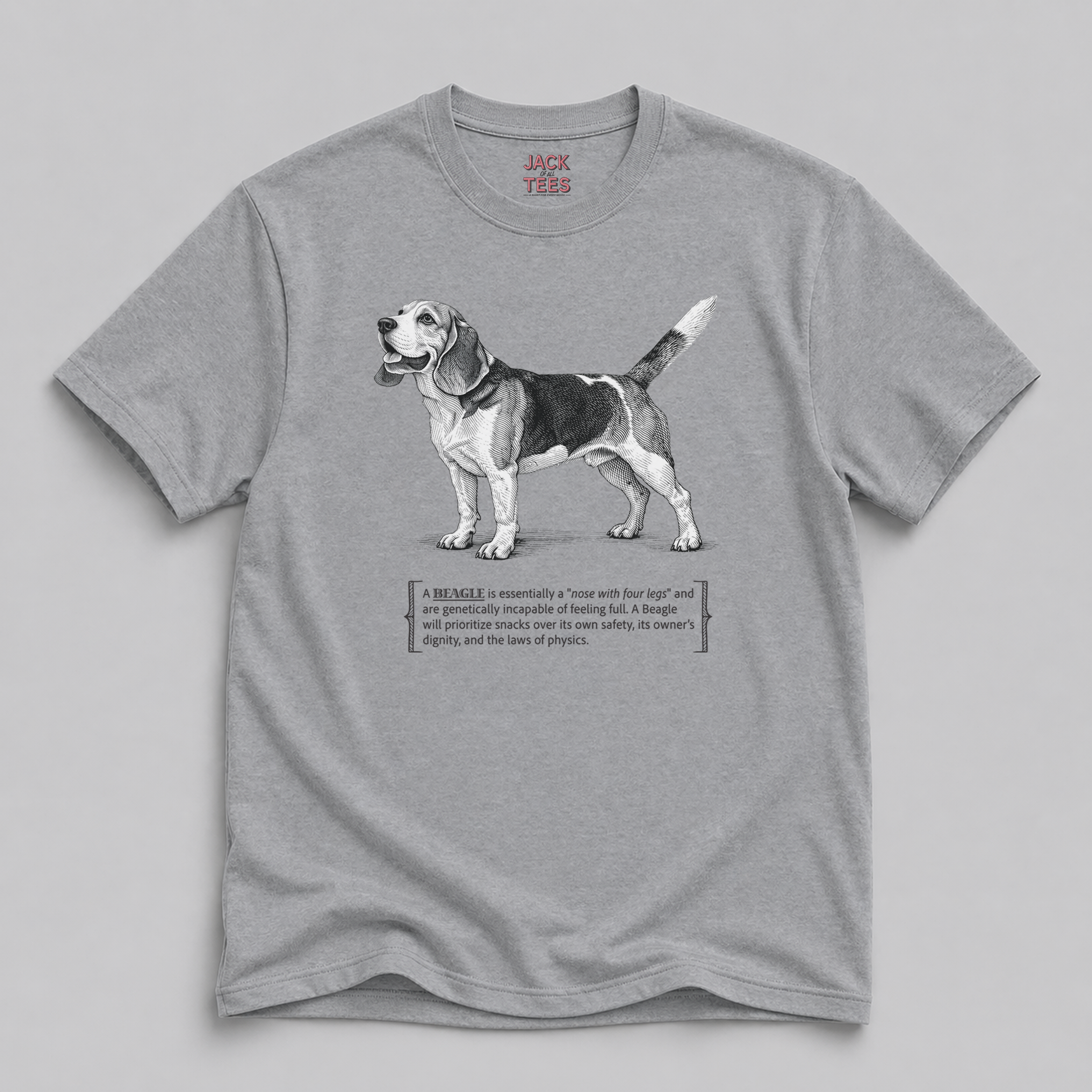 A Nose with Four Legs T-Shirt — Funny Beagle Dog Shirt