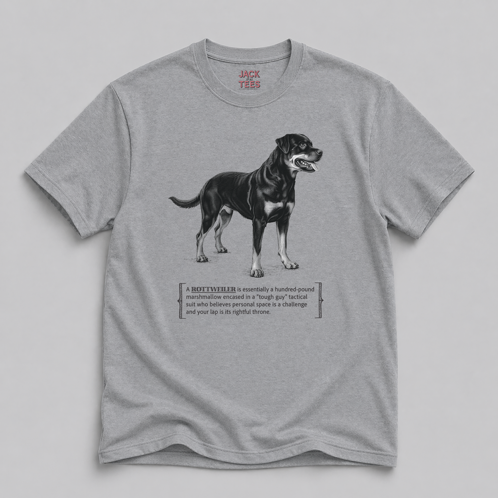 Rottweiler Shirt — 'Hundred‑Pound Marshmallow' Tee