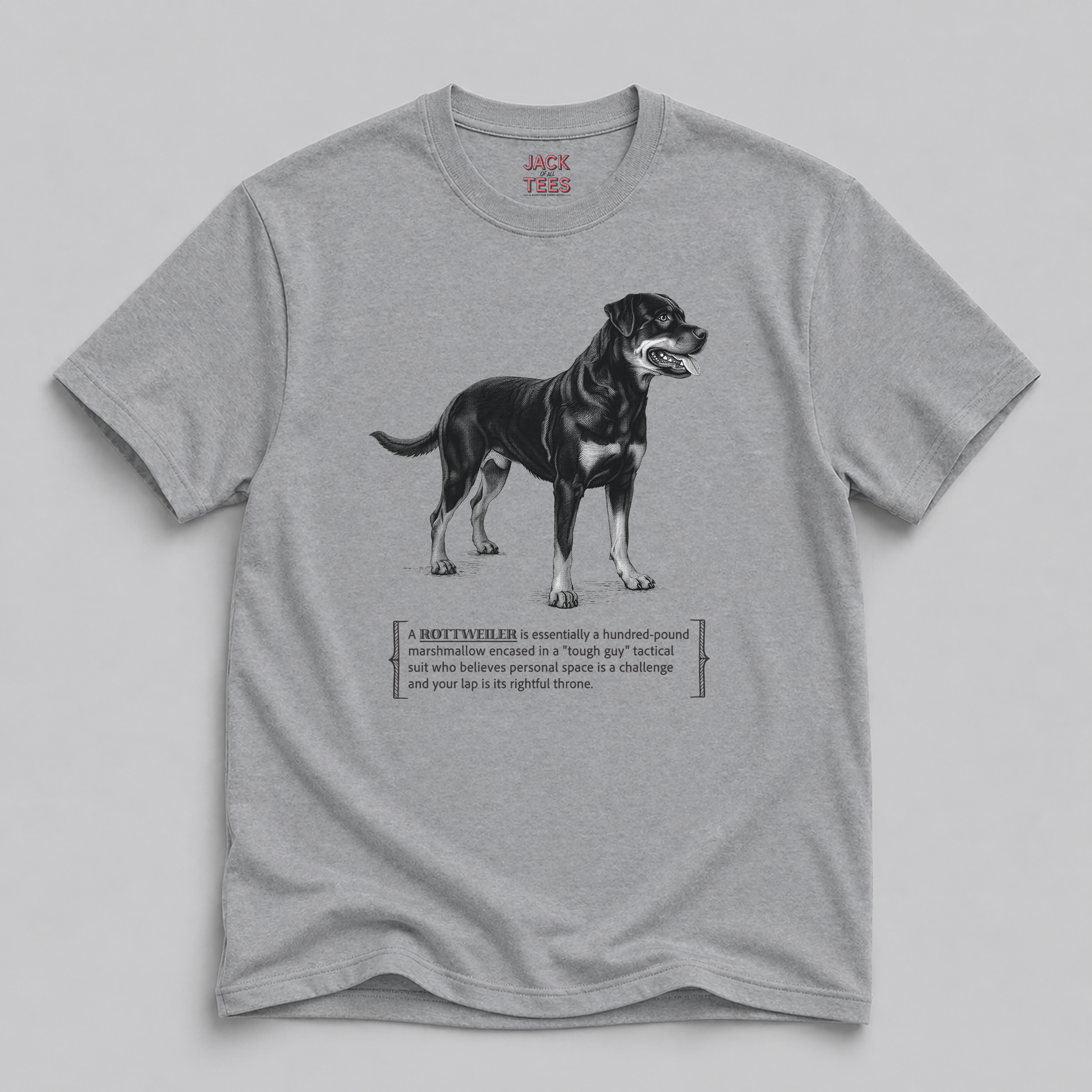Rottweiler Shirt — 'Hundred‑Pound Marshmallow' Tee