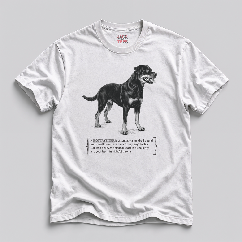 Rottweiler Shirt — 'Hundred‑Pound Marshmallow' Tee