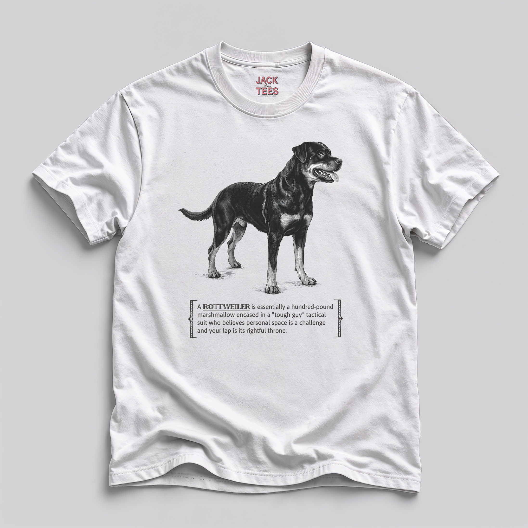 Rottweiler Shirt — 'Hundred‑Pound Marshmallow' Tee