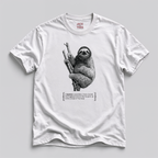 Sloth Graphic Tee — “A Tree Hugging Hammock’” Cotton T-Shirt
