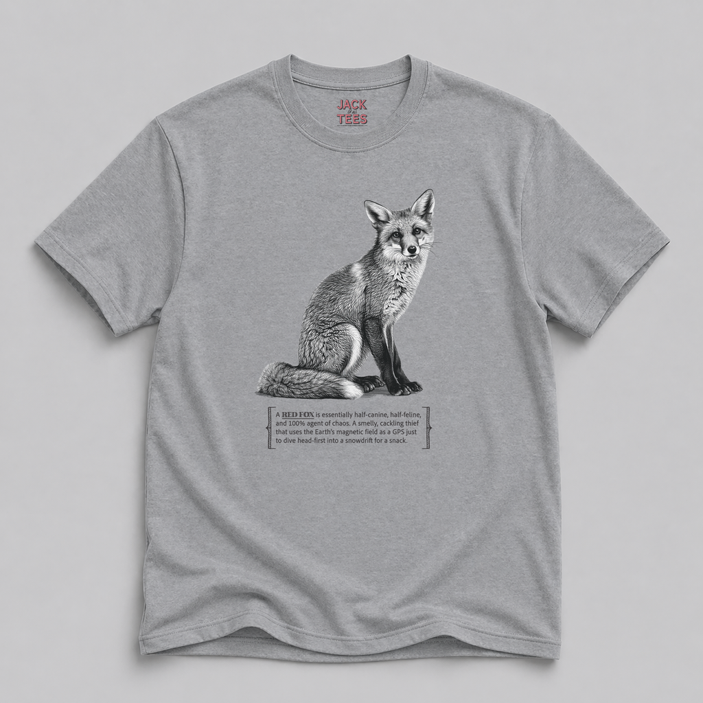 Red Fox Chaos Tee — Funny Wildlife Graphic T-Shirt