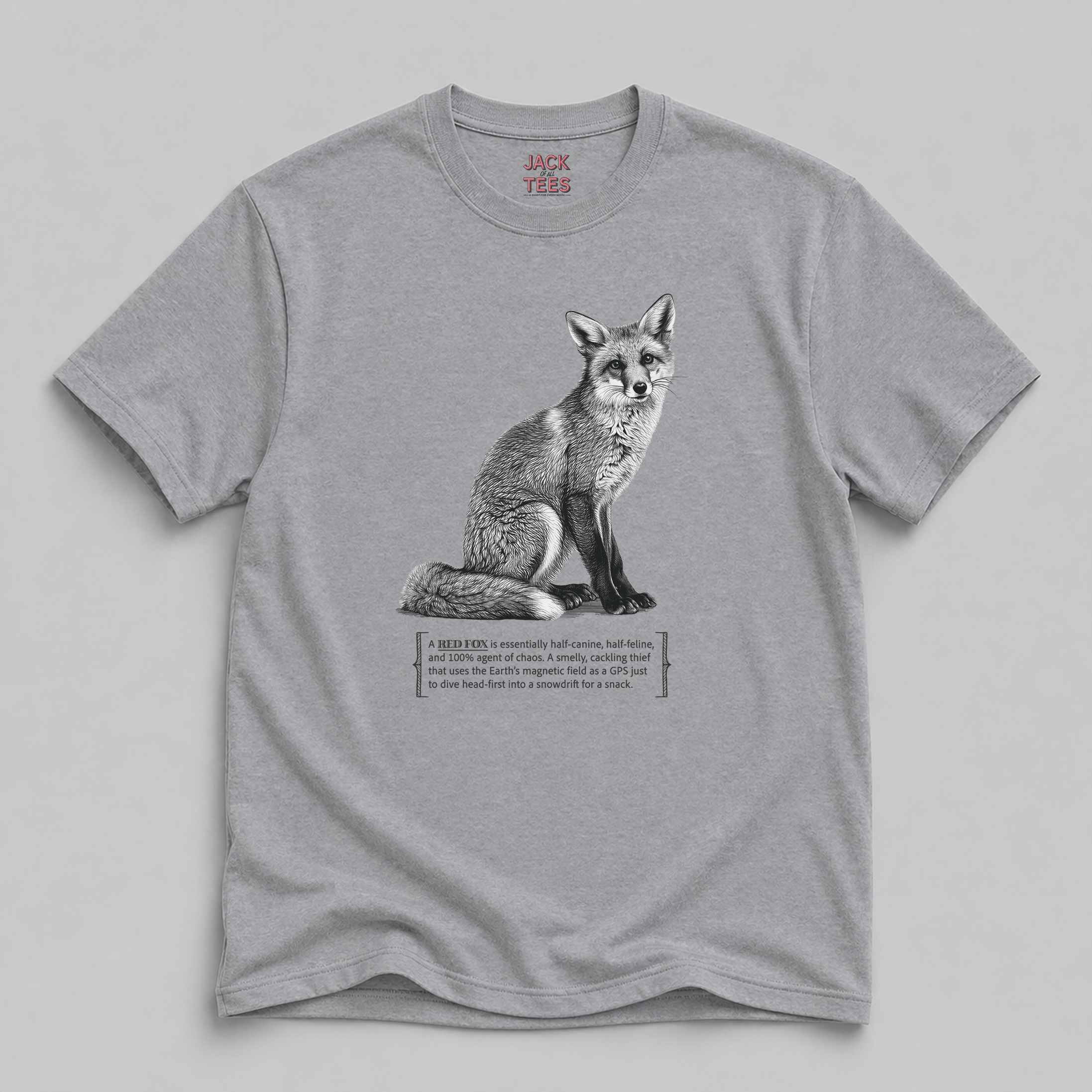Red Fox Chaos Tee — Funny Wildlife Graphic T-Shirt