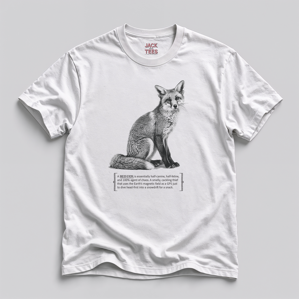 Red Fox Chaos Tee — Funny Wildlife Graphic T-Shirt