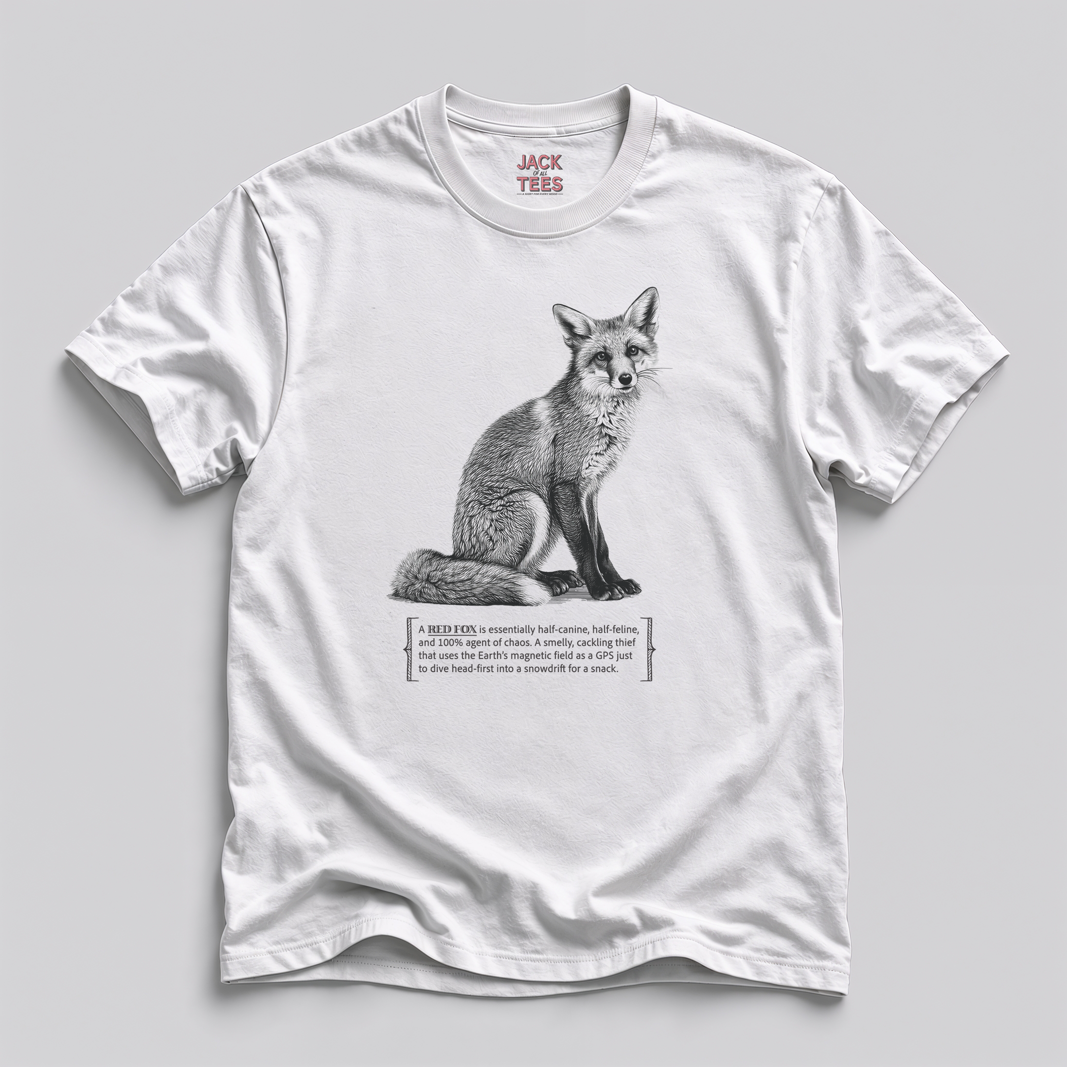 Red Fox Chaos Tee — Funny Wildlife Graphic T-Shirt