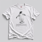 Gentoo Penguin Tee — Cute Metallic Tooting Penguin Graphic Shirt