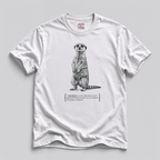 Meerkat Security Guard T-Shirt — 'Tiny Caffeinated Guard' Graphic Tee