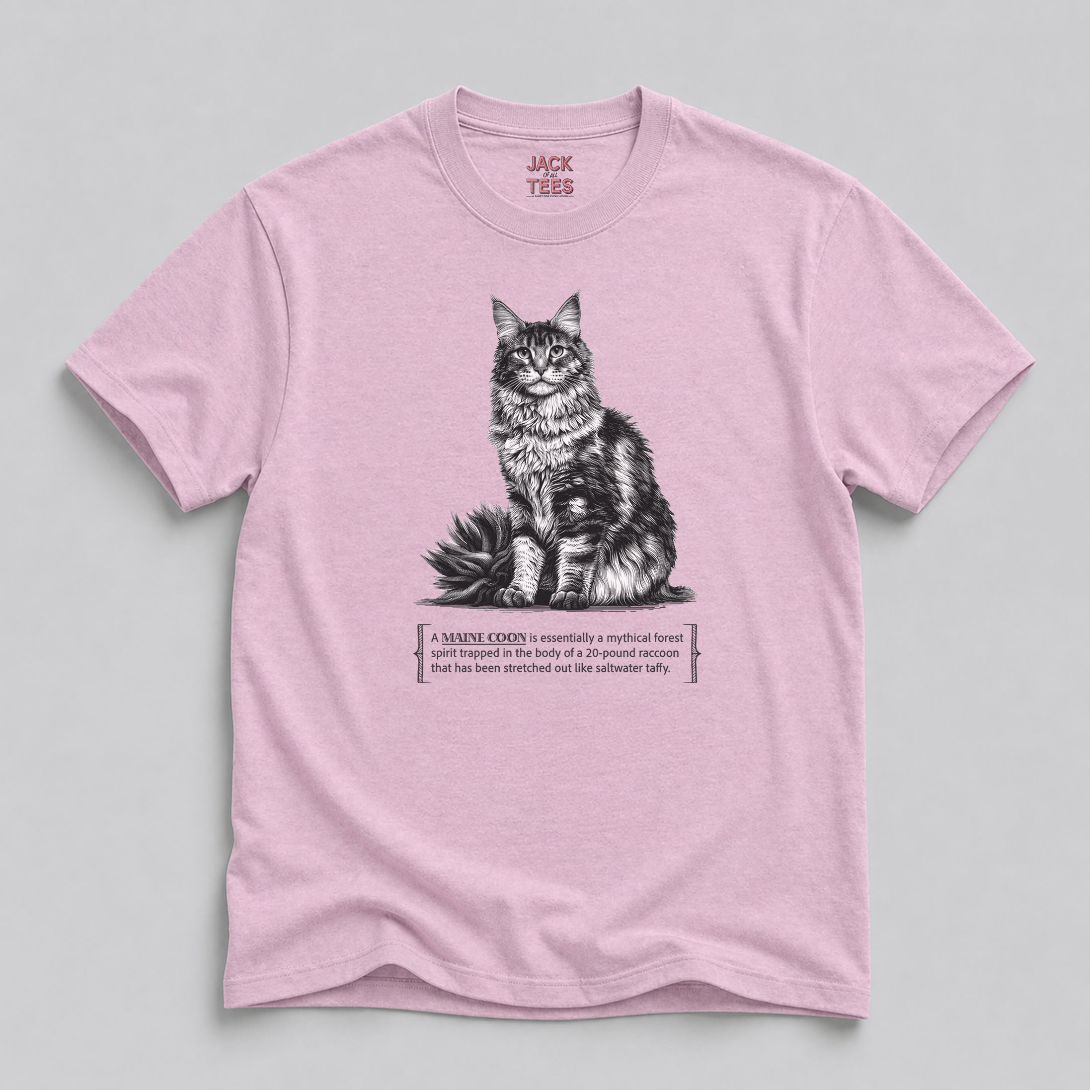 Maine Coon Cat Tee — "Forest Spirit" Graphic T-Shirt