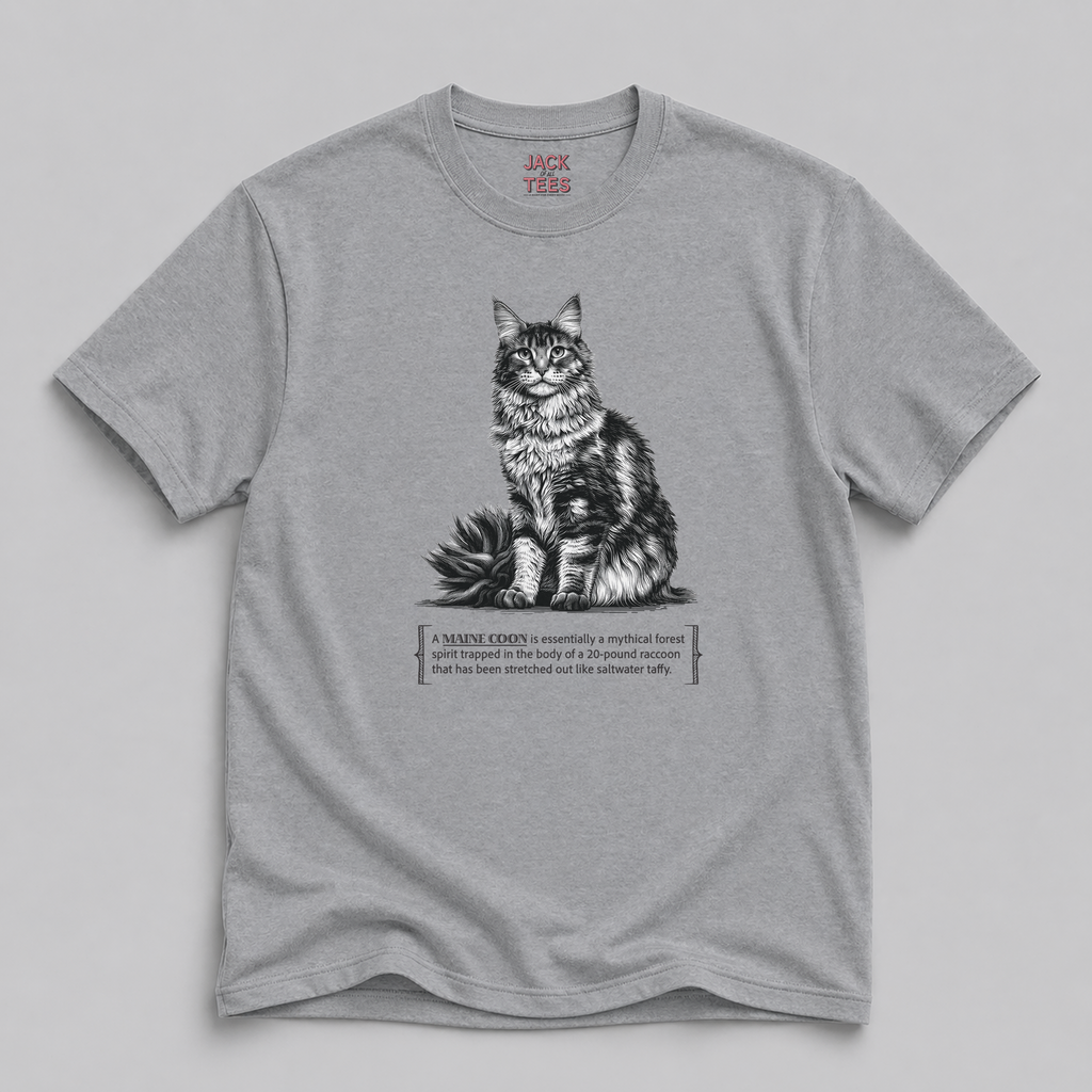 Maine Coon Cat Tee — "Forest Spirit" Graphic T-Shirt