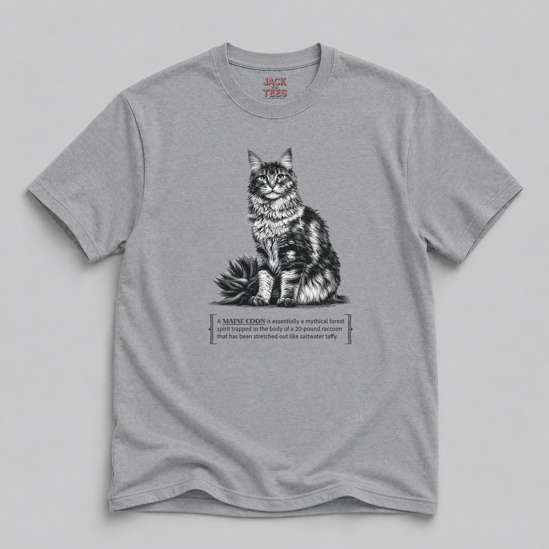Maine Coon Cat Tee — "Forest Spirit" Graphic T-Shirt