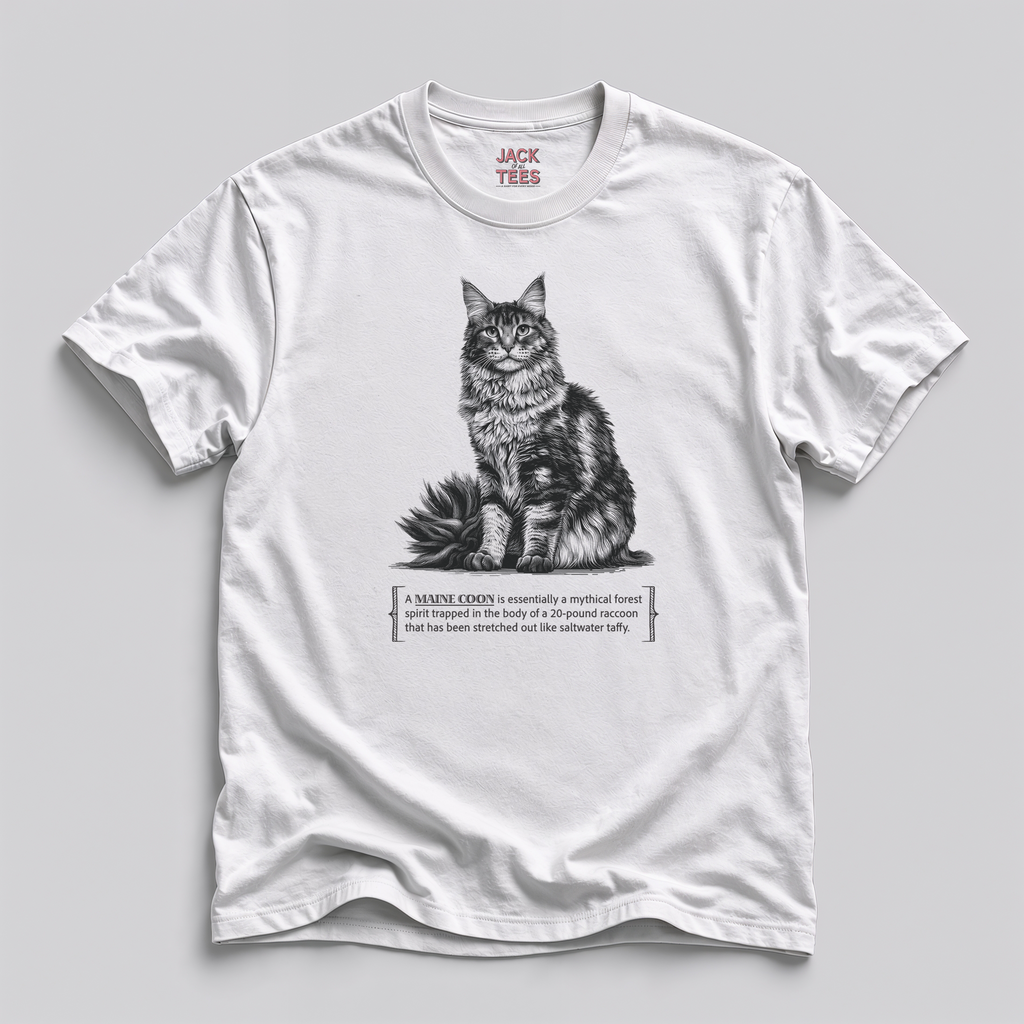 Maine Coon Cat Tee — "Forest Spirit" Graphic T-Shirt
