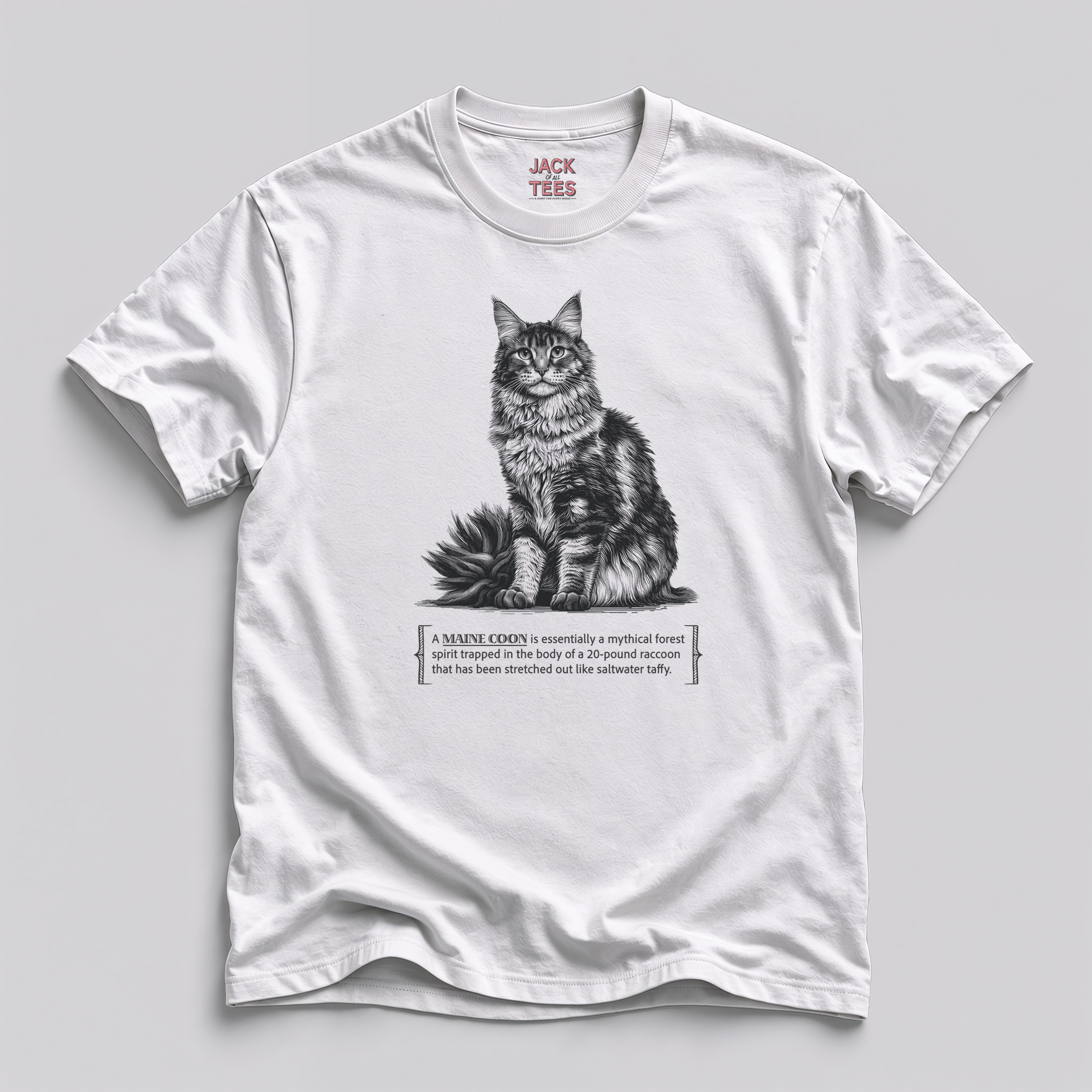 Maine Coon Cat Tee — "Forest Spirit" Graphic T-Shirt