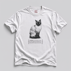 Siamese Cat Narrator T-Shirt — Funny Blue-Eyed Cat Tee