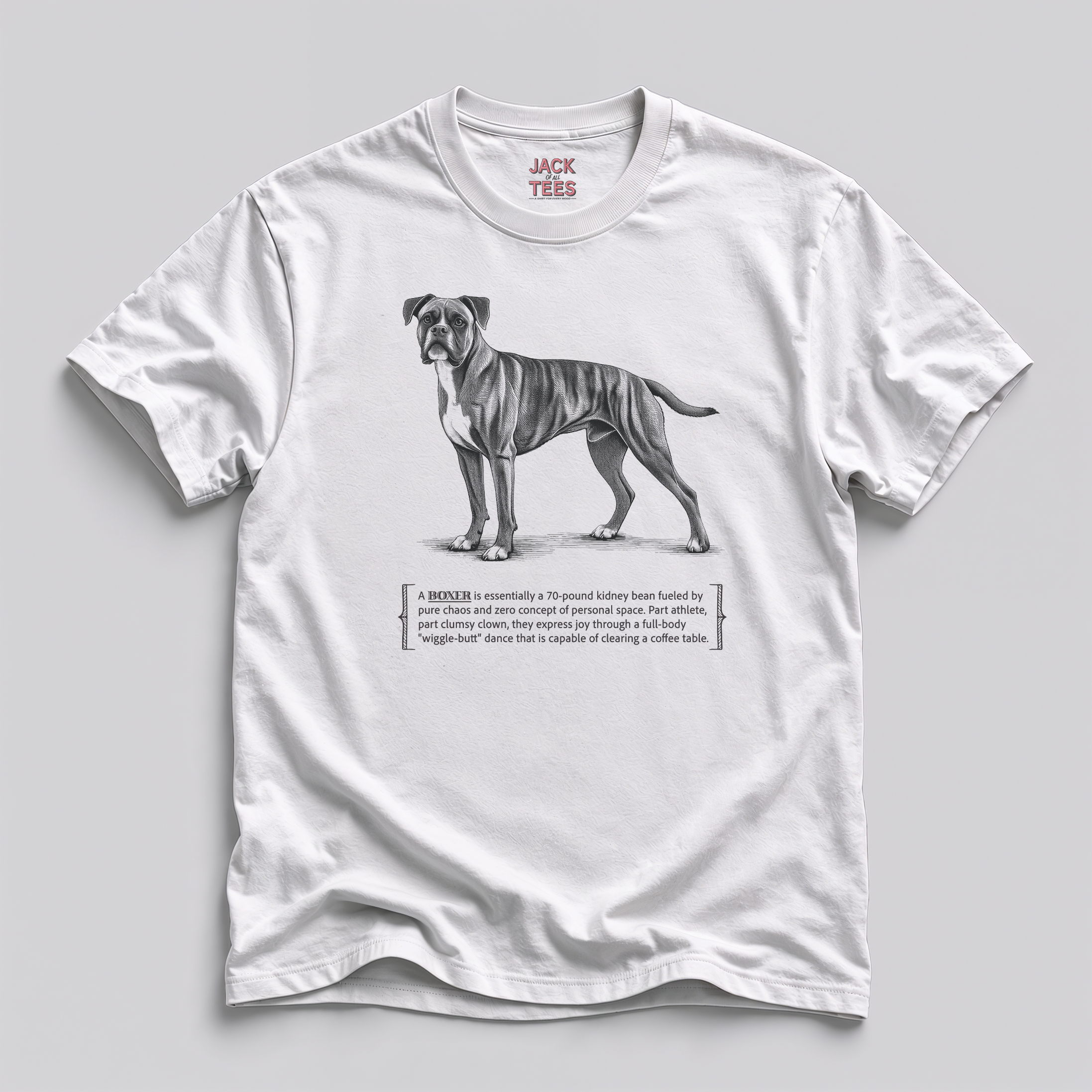 Boxer Dog Tee — 'Wiggle-Butt' Funny Dog Lover T-Shirt