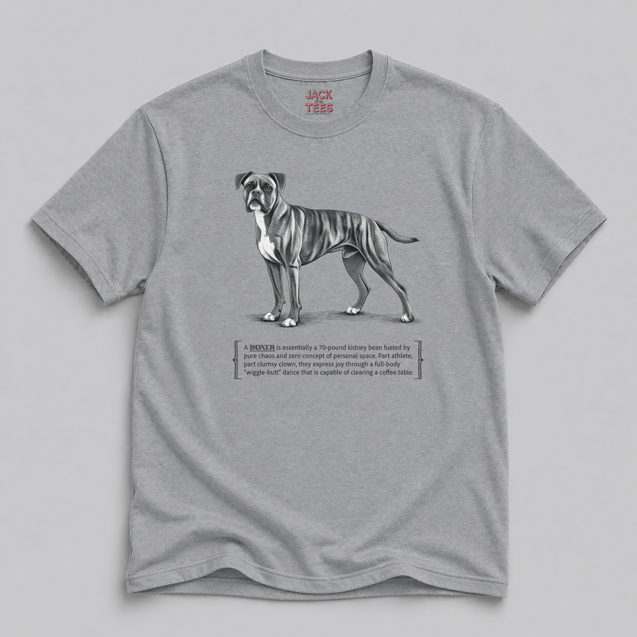 Boxer Dog Tee — 'Wiggle-Butt' Funny Dog Lover T-Shirt