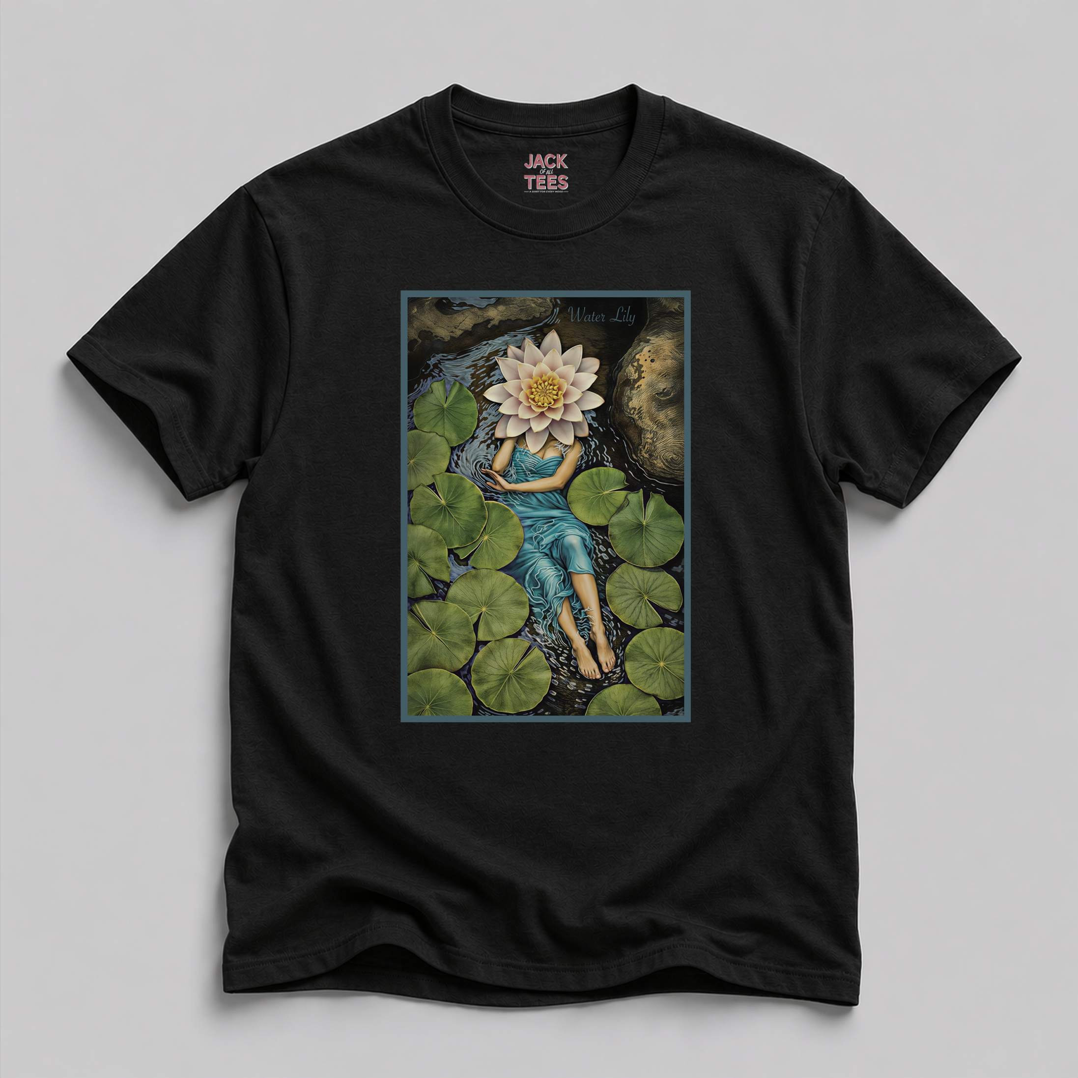 Lady Water Lily Portrait T-Shirt