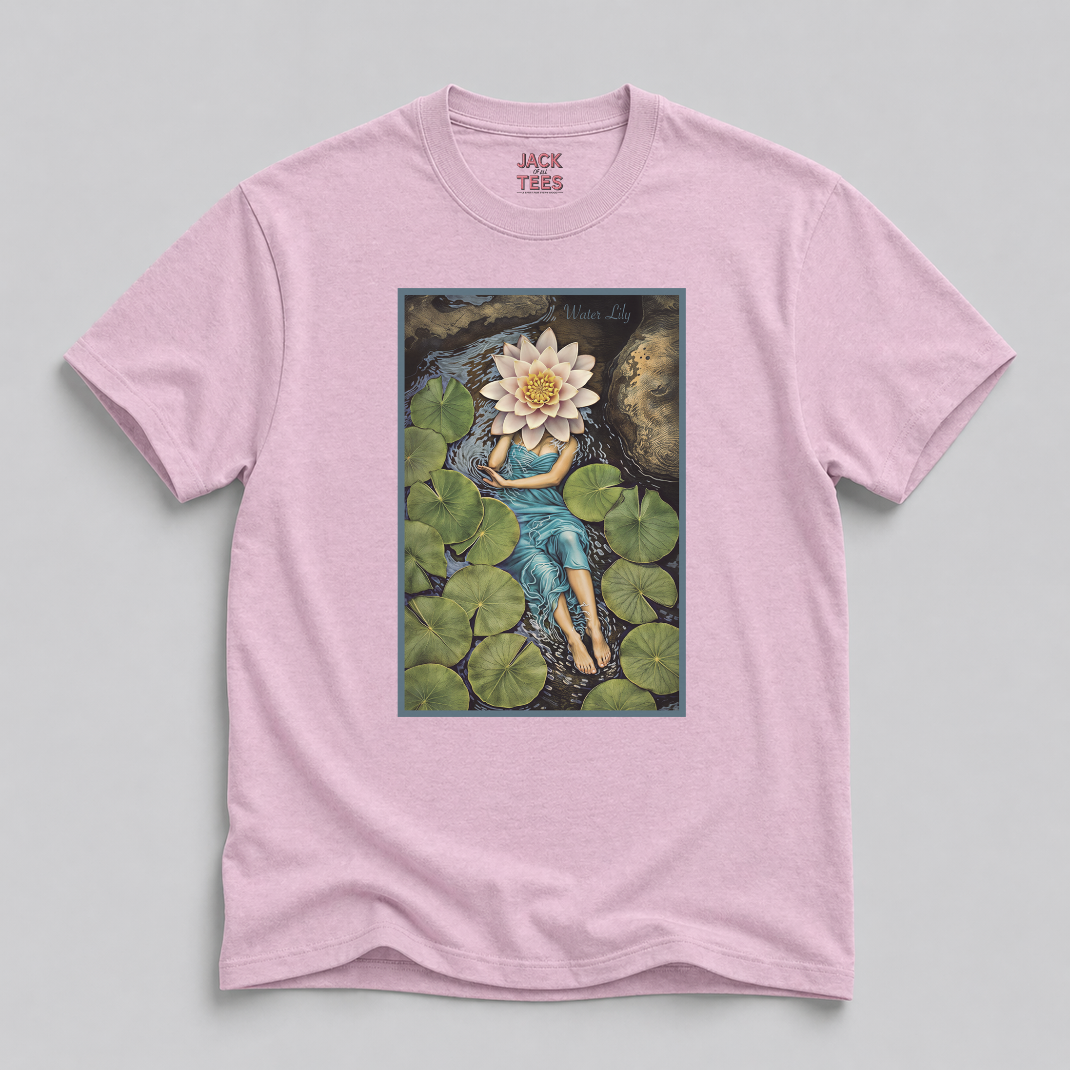 Lady Water Lily Portrait T-Shirt